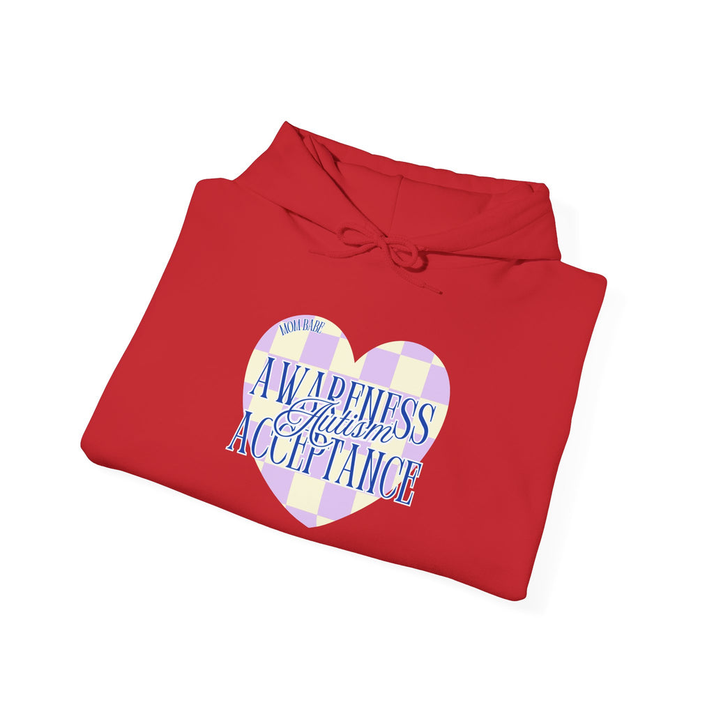 Autism Awareness and Acceptance — Checkered Heart Hoodie