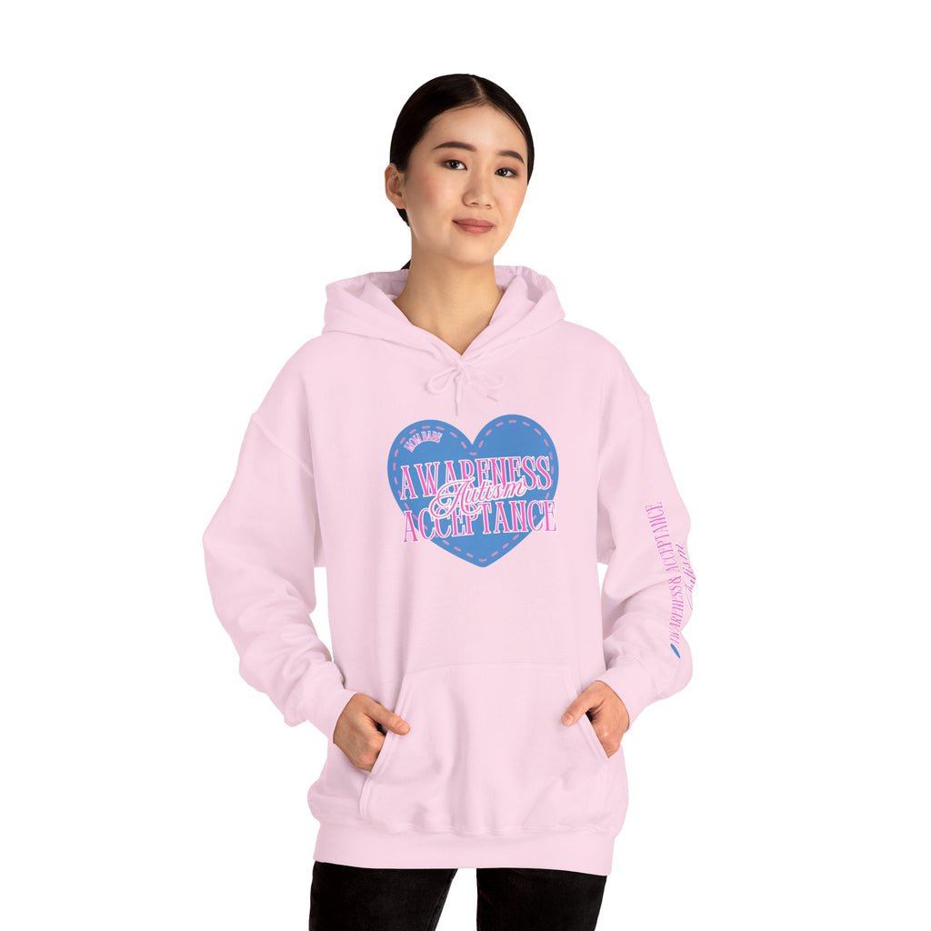 Autism Awareness and Acceptance — Stitched Heart Hoodie