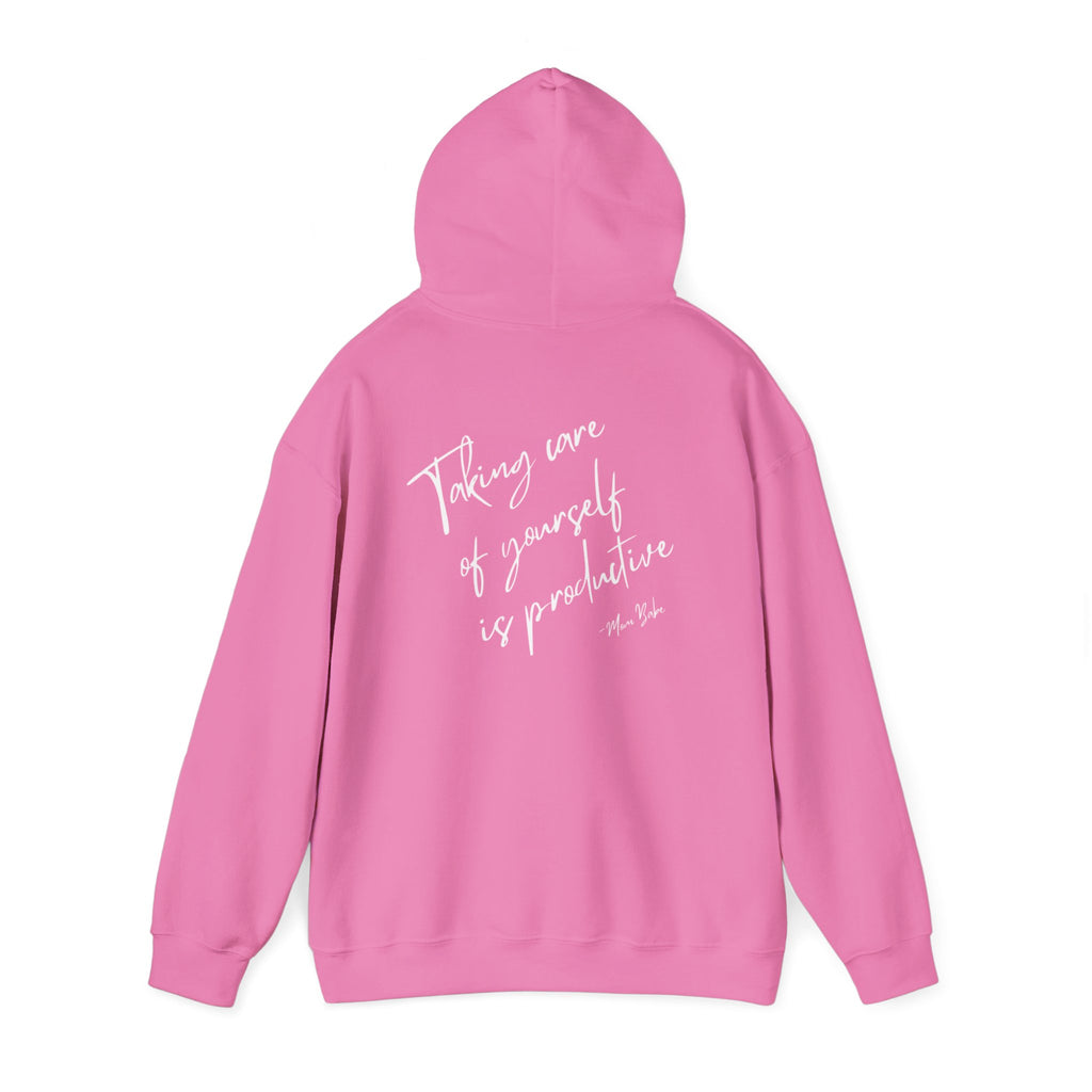 Taking Care  Of Yourself Is Productive - Script Graphic Hoodie