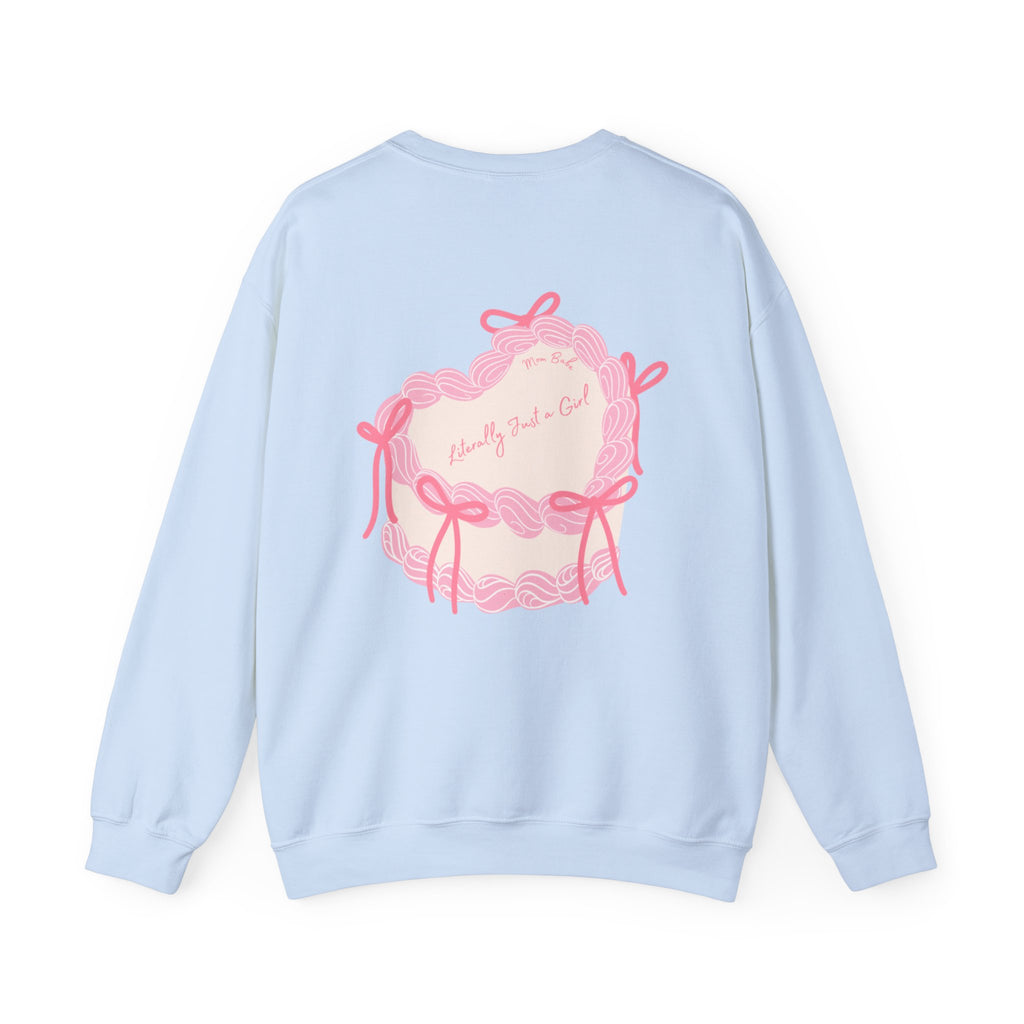 Mom Babe Literally Just a Girl - Cake Graphic Sweatshirt