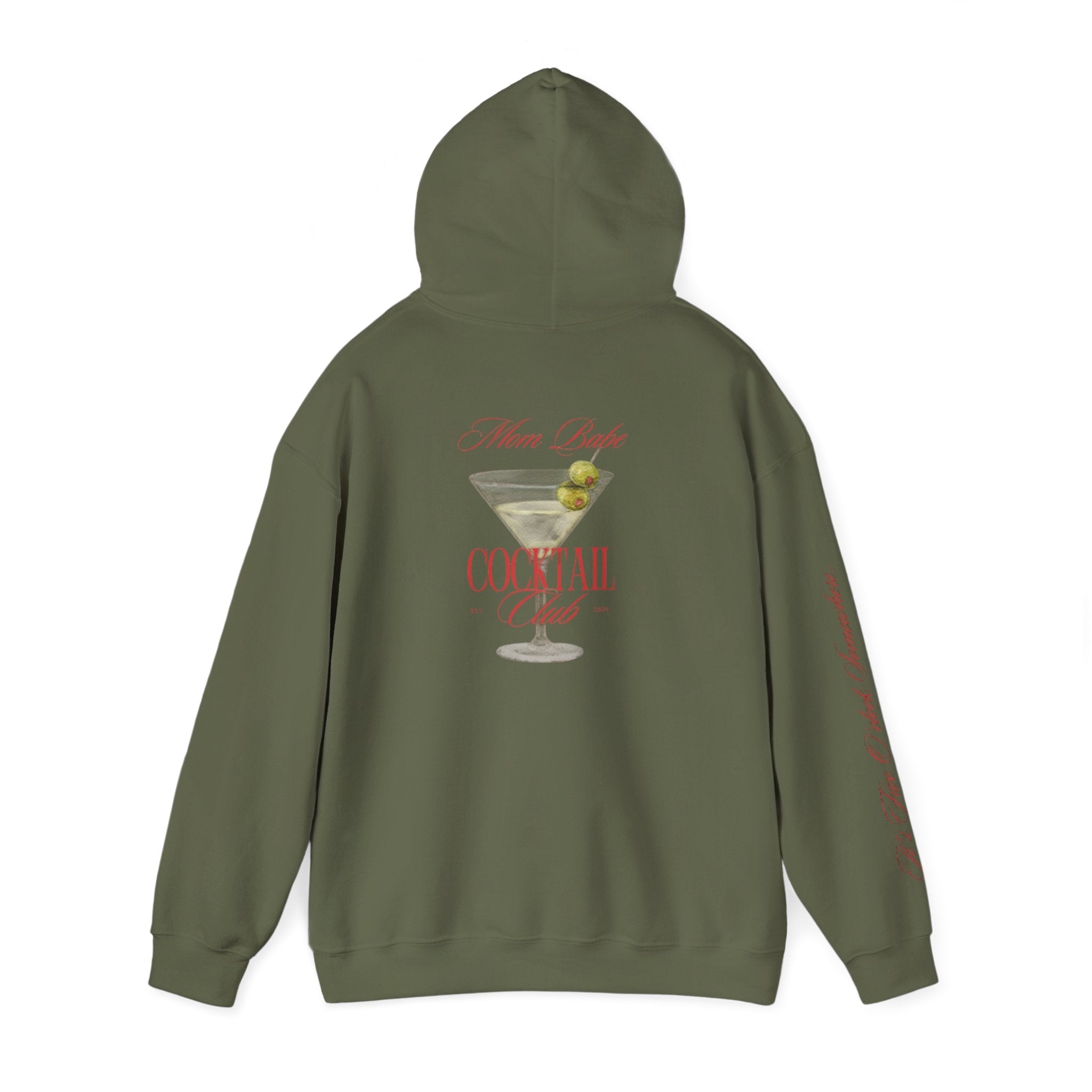 Mom Babe Cocktail Club - Martini Glass Graphic Hoodie