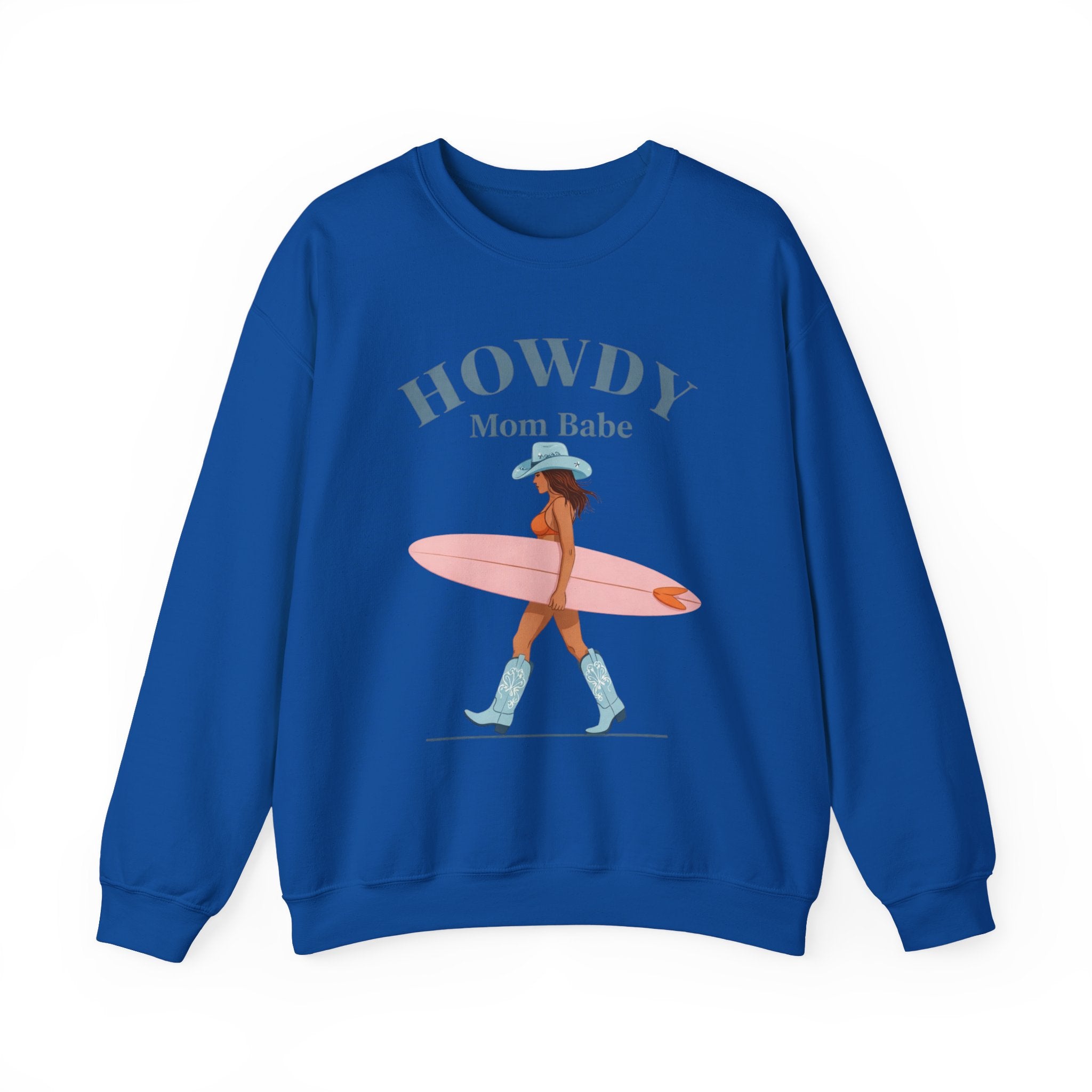 Howdy Mom Babe — Surf Girl Graphic Sweatshirt
