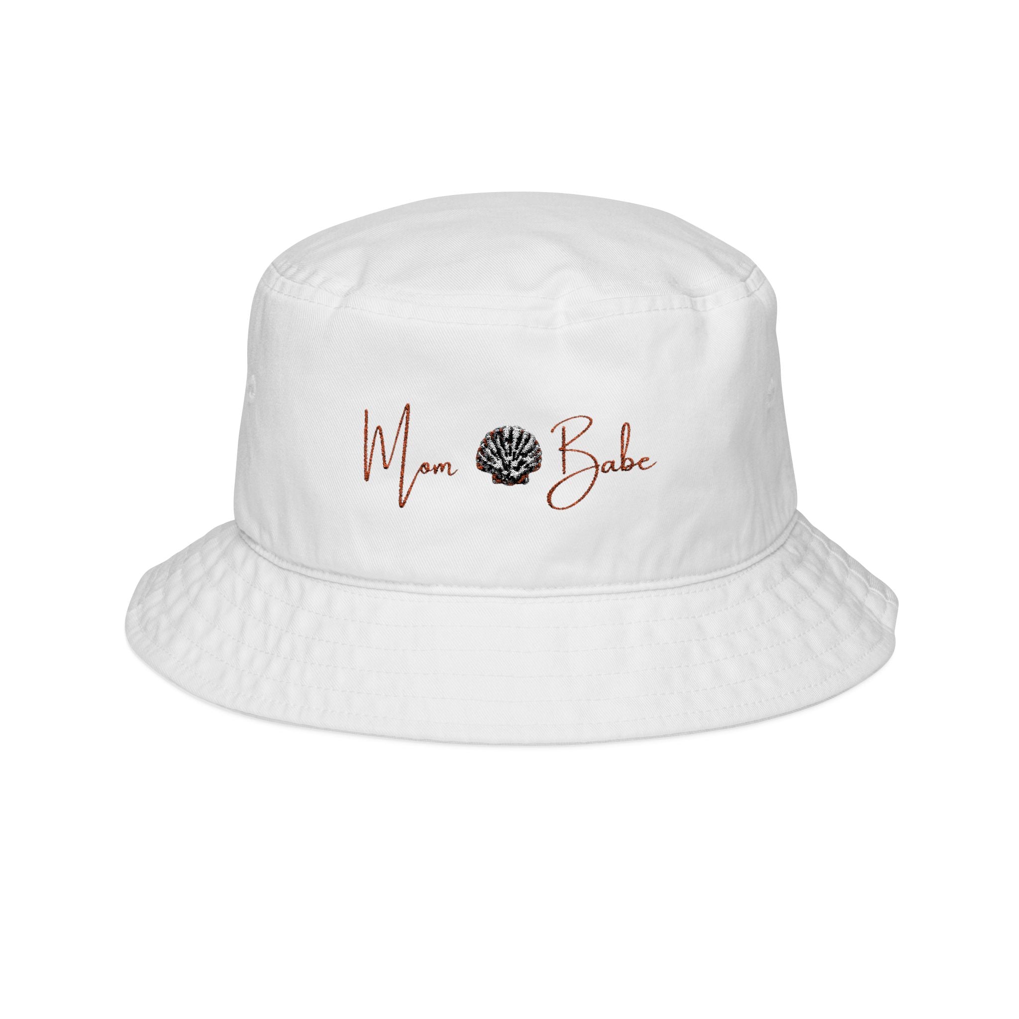 Mom Babe Bucket Hat Shell Detail - Pink Embroidery