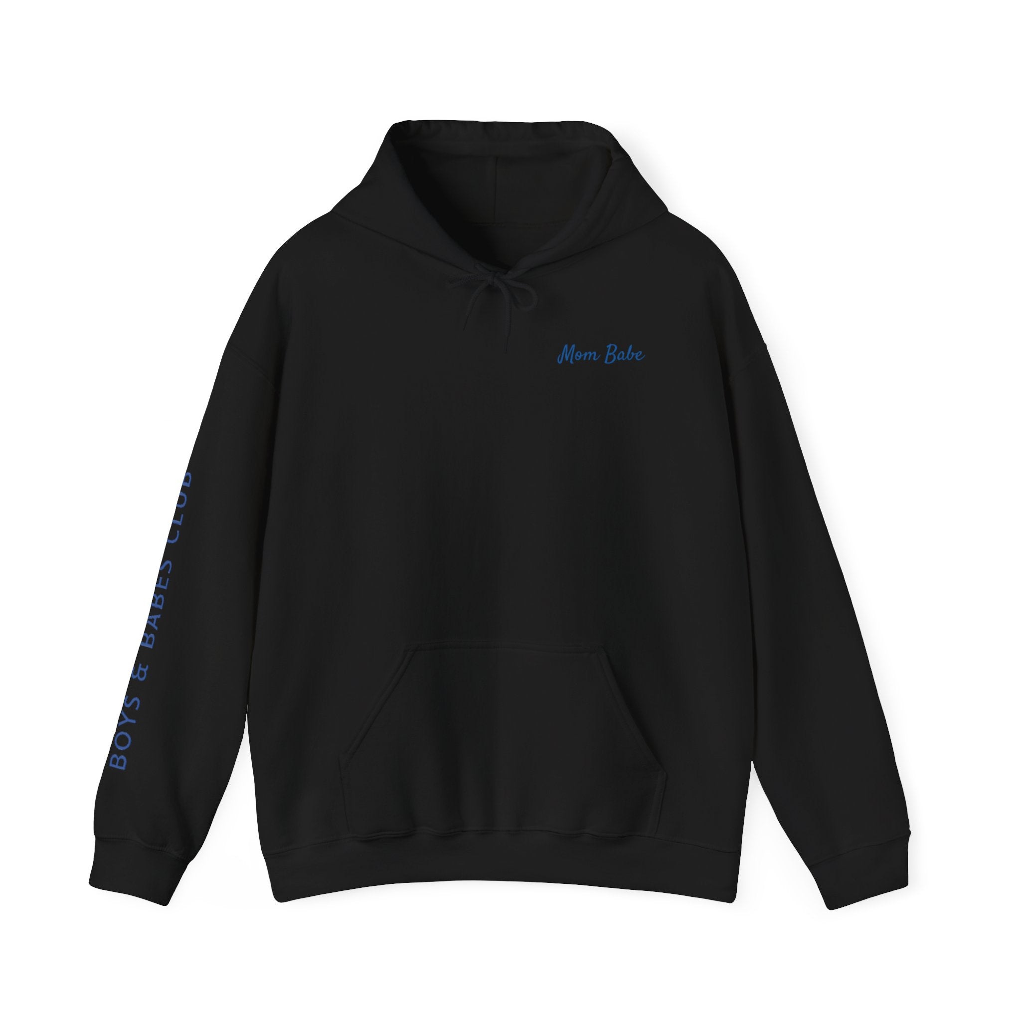 Mom Babe Boy Mom Club - Striped Graphic Hoodie
