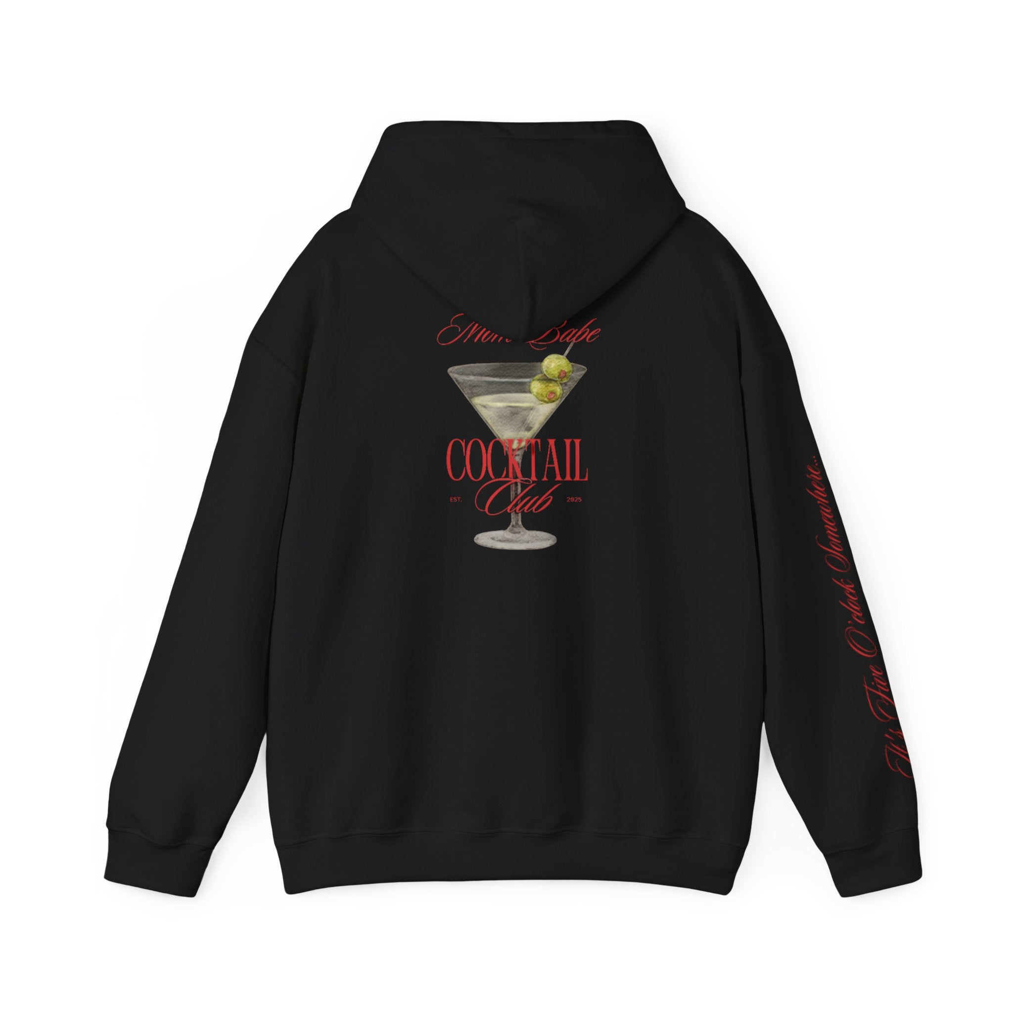 Mom Babe Cocktail Club - Martini Glass Graphic Hoodie