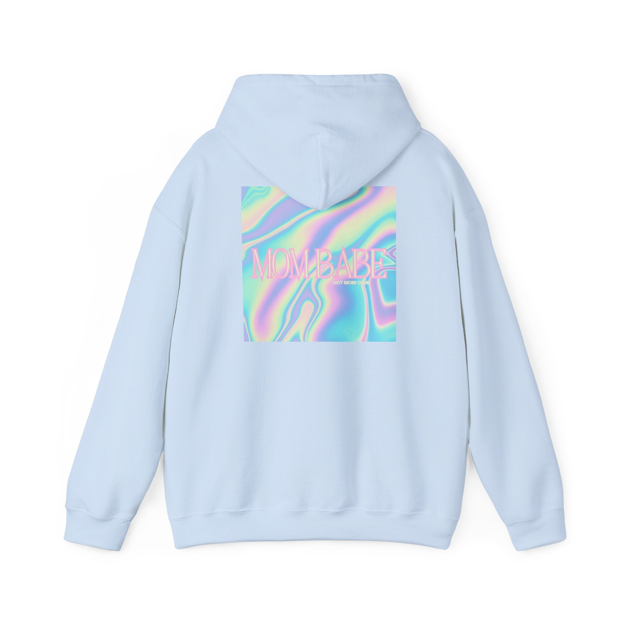 Mom Babe — Holographic Graphic Hoodie