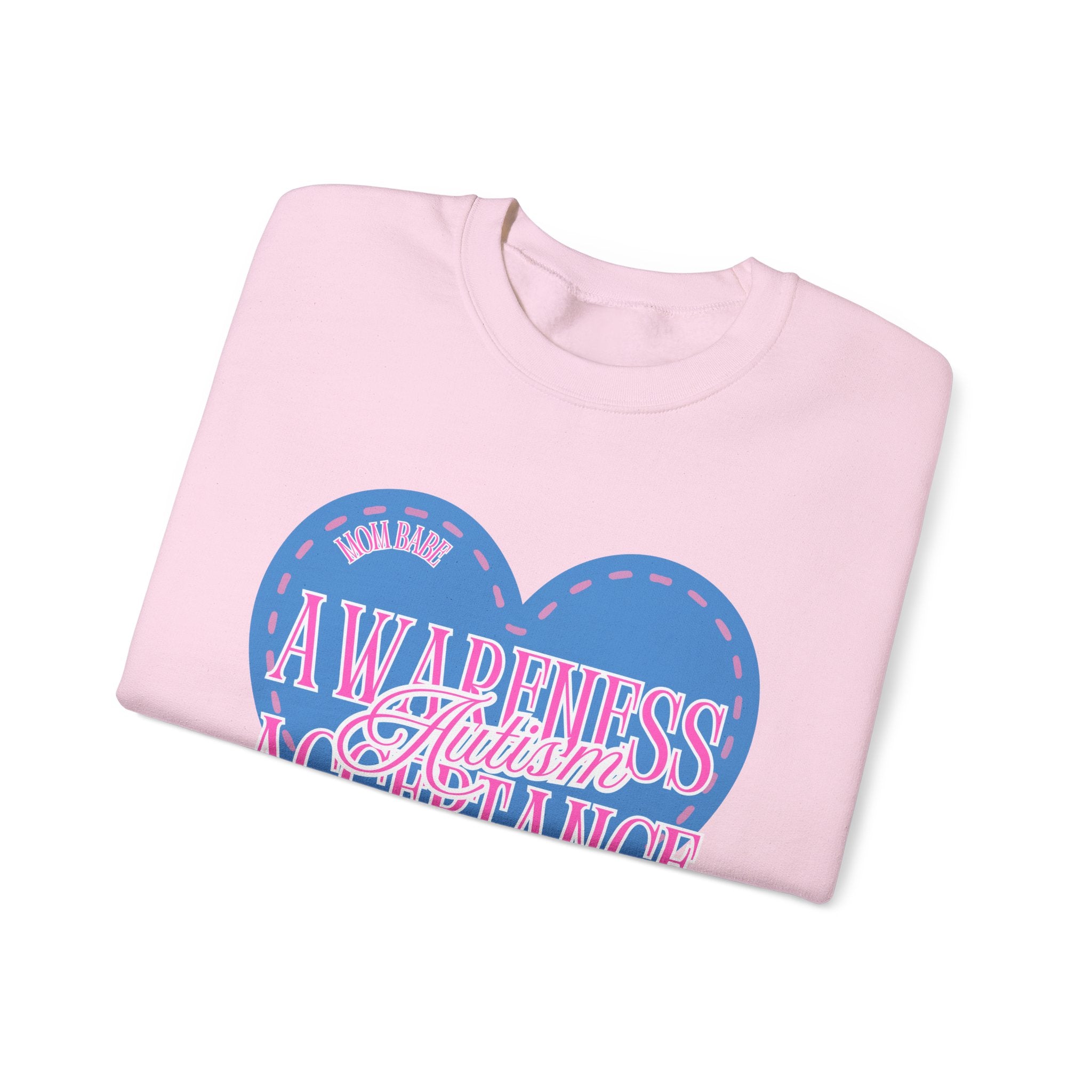 Autism Awareness and Acceptance — Stitched Heart Sweatshirt