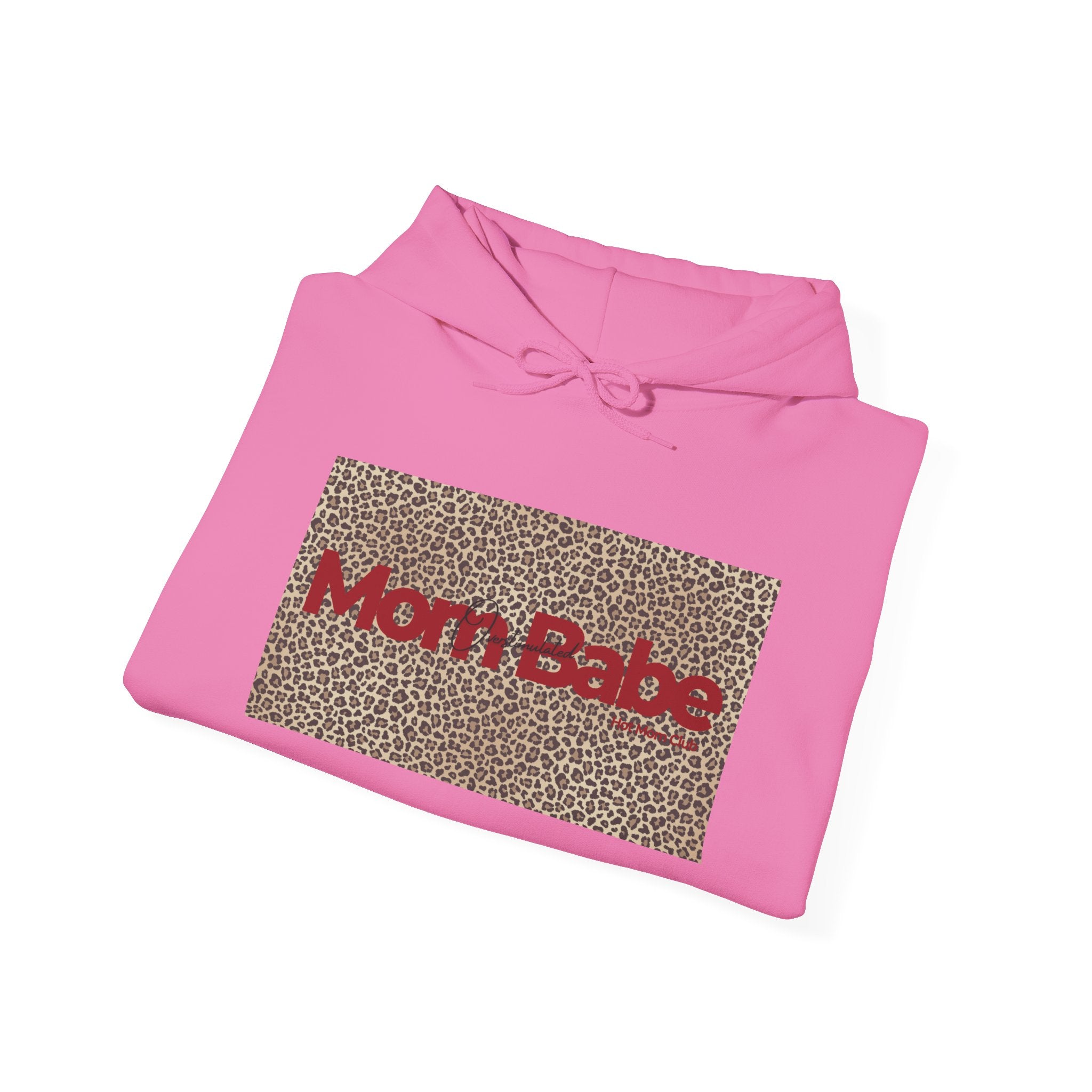 Overstimulated Mom Babe — Leopard Graphic Hoodie