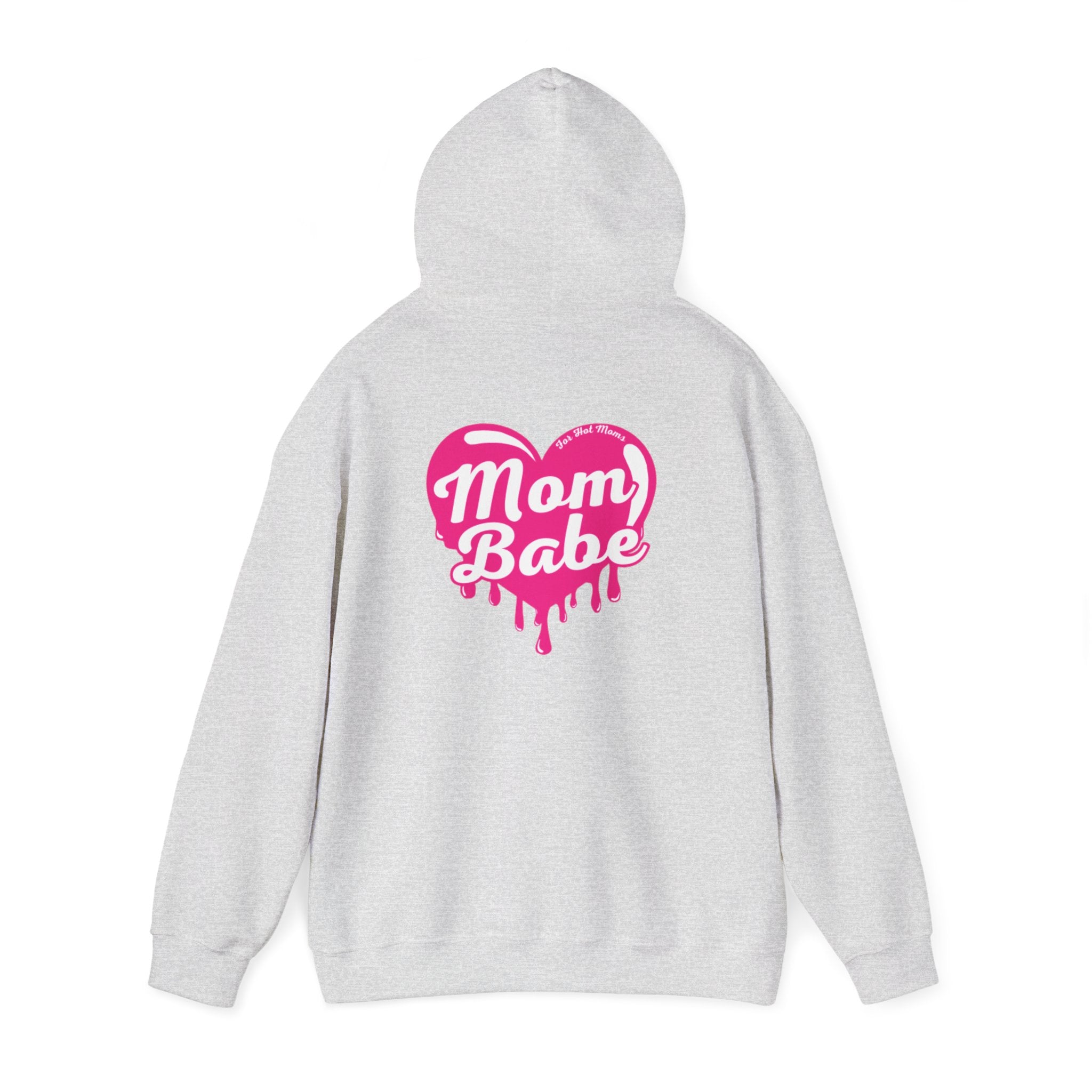 Mom Babe For Hot Moms — Pink Heart Drip Graphic Hoodie