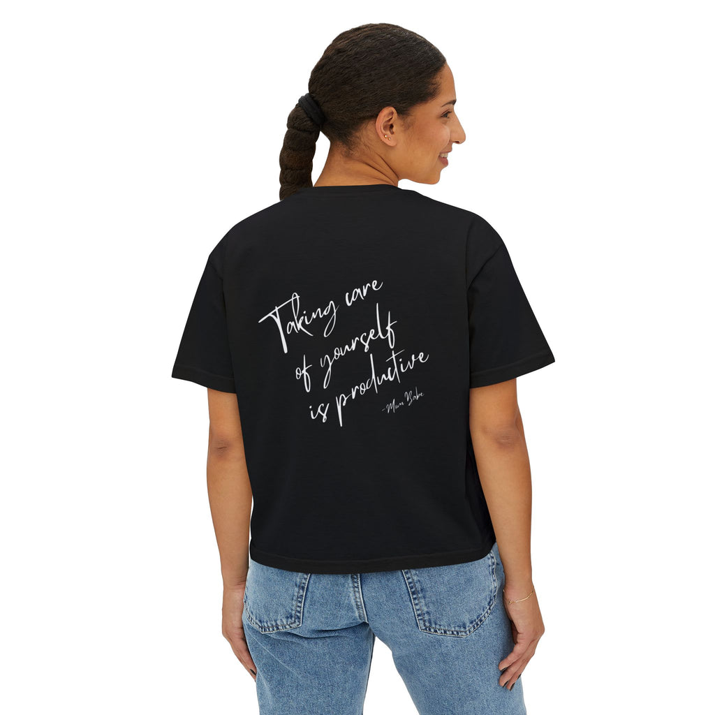 Taking Care  Of Yourself Is Productive - Script Graphic Tee