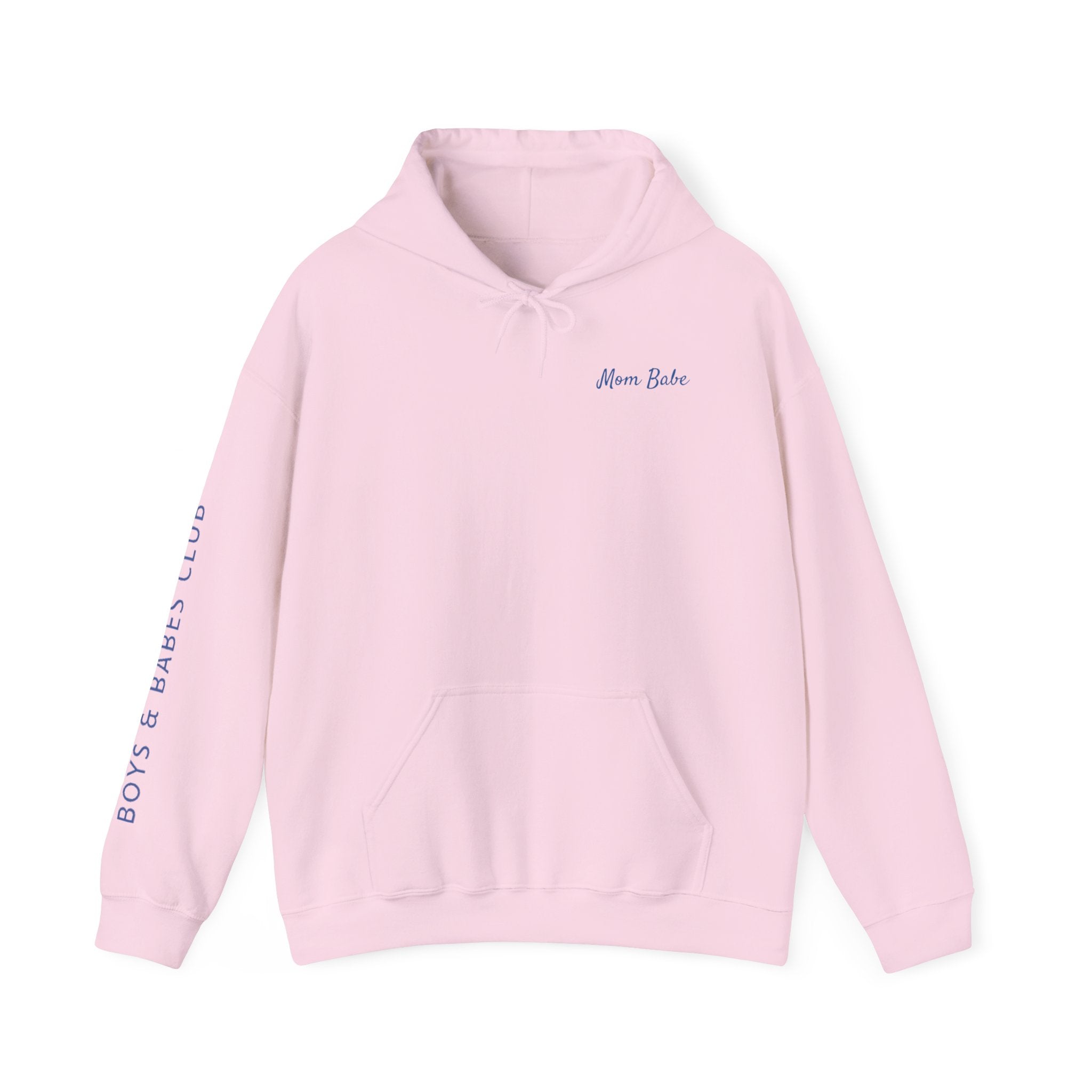 Mom Babe Boy Mom Club - Striped Graphic Hoodie