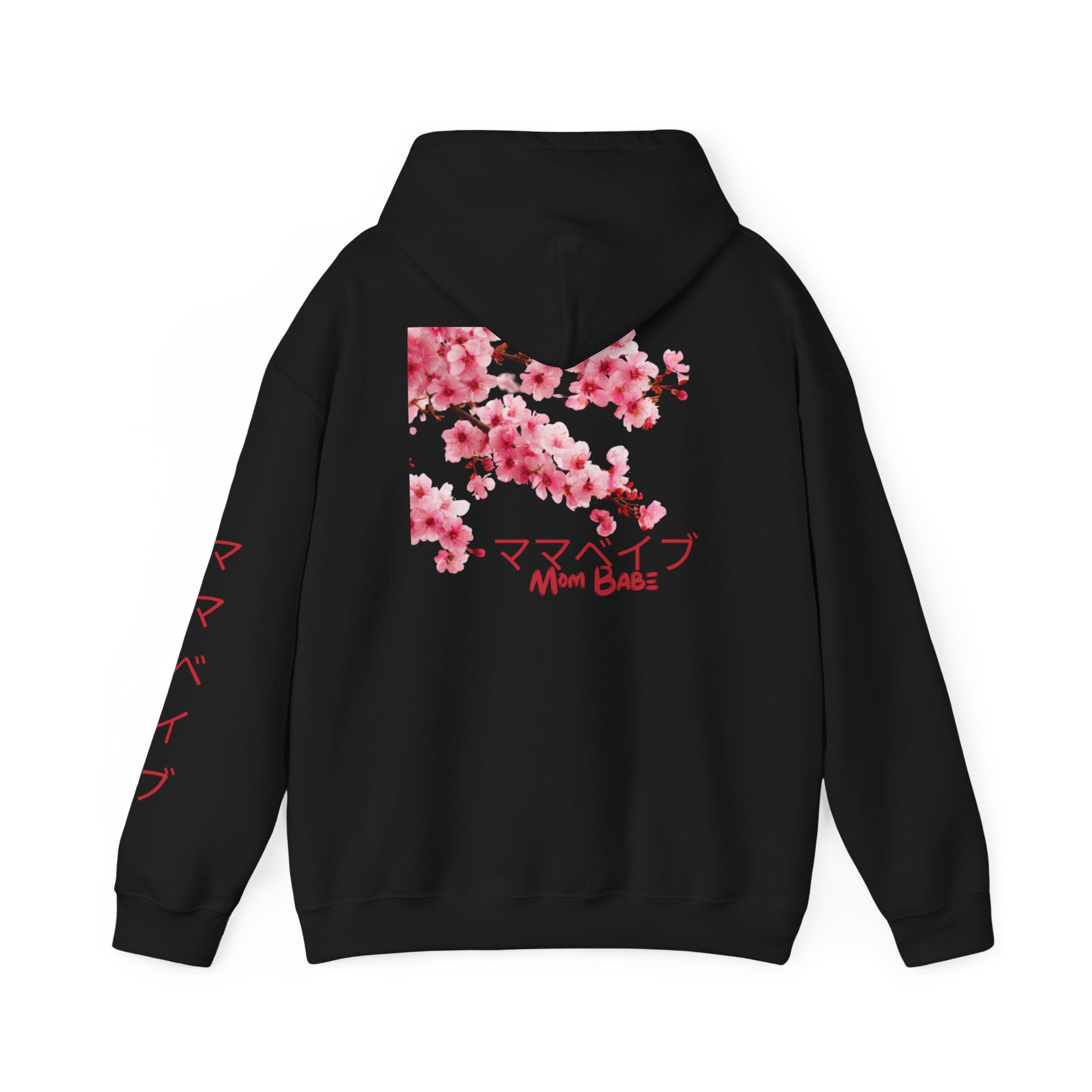 Mom Babe Cherry Blossom - Japanese Kanji Hoodie
