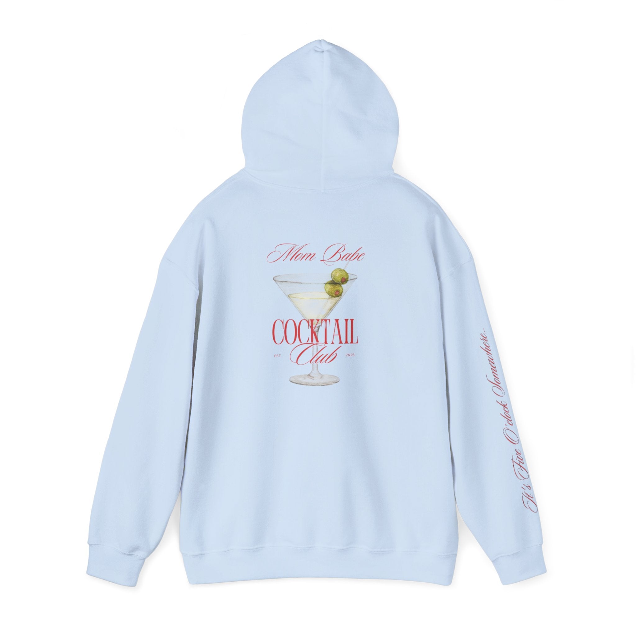 Mom Babe Cocktail Club - Martini Glass Graphic Hoodie