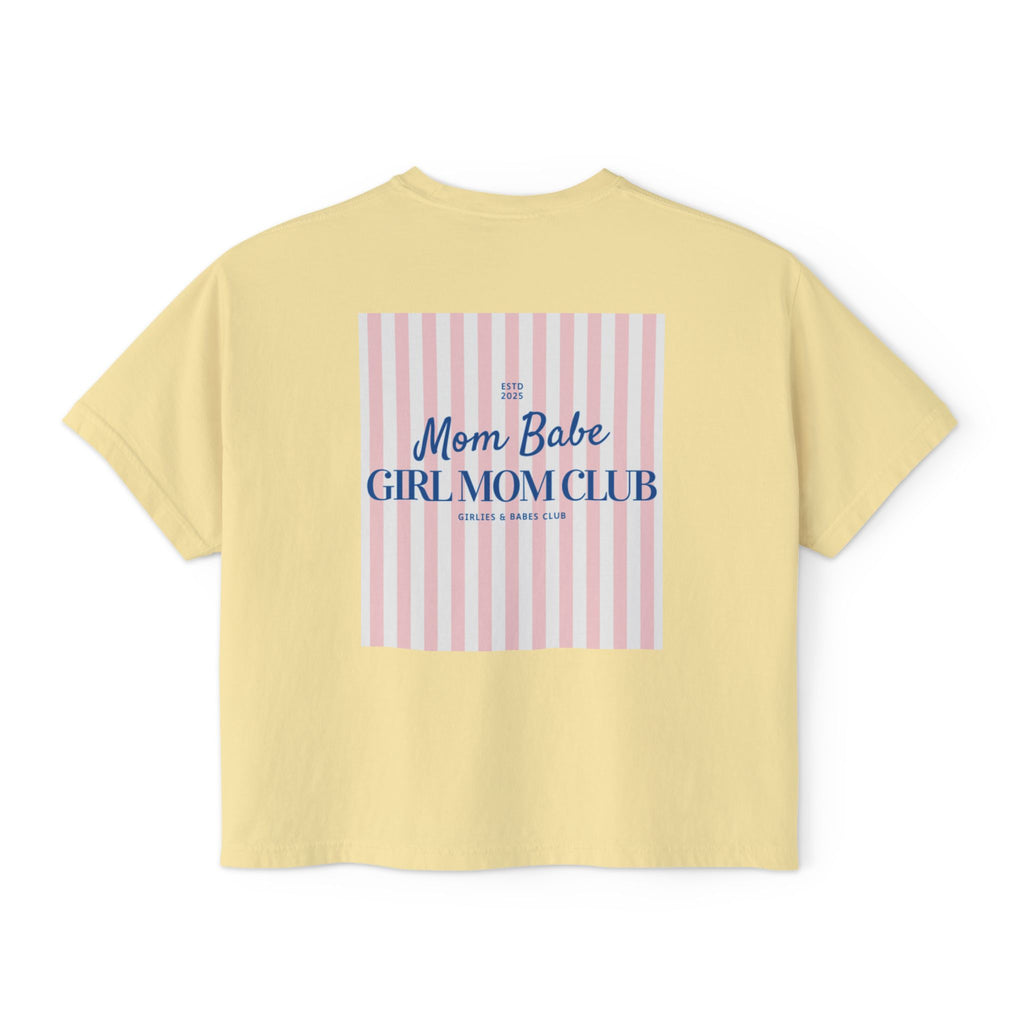 Mom Babe Girl Mom Club - Striped Graphic Tee