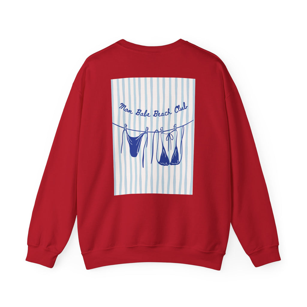 Mom Babe Beach Club - Bikini Graphic Sweatshirt