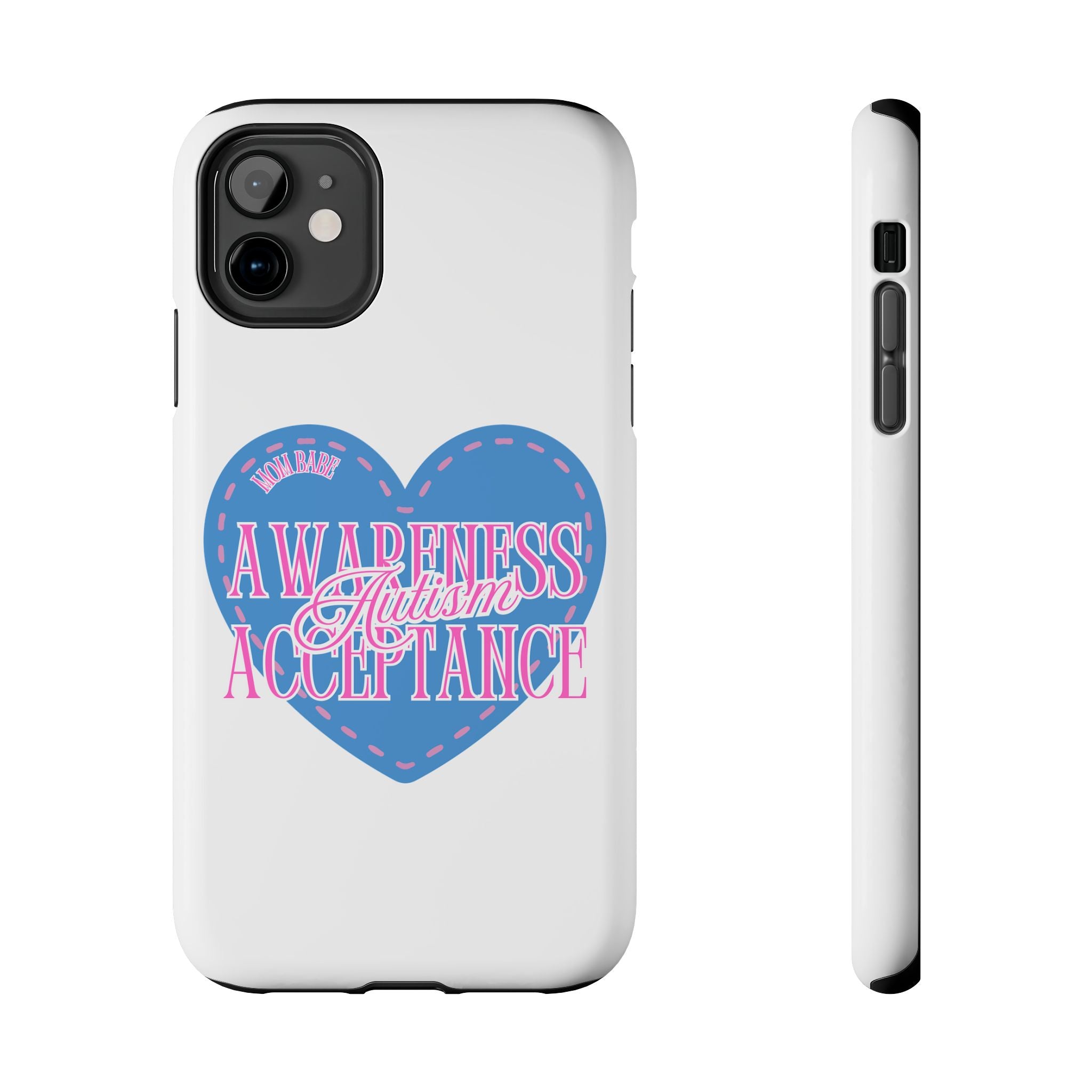Autism Awareness and Acceptance — Stitched Heart Phone Case