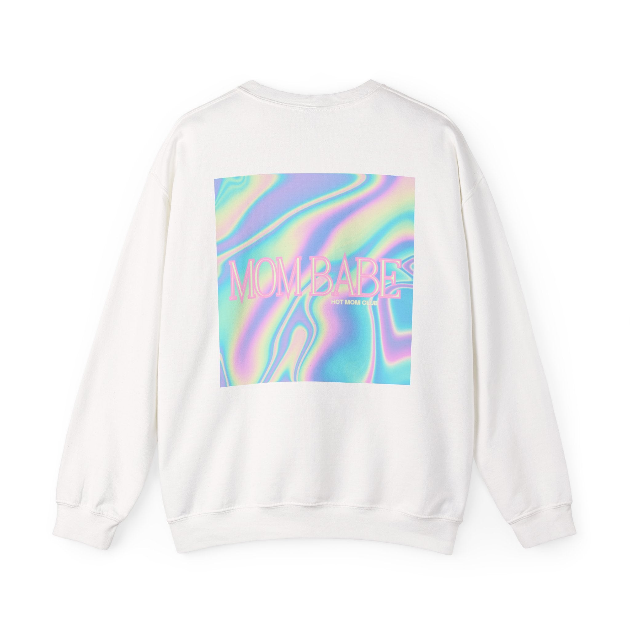 Mom Babe — Holographic Graphic Sweatshirt