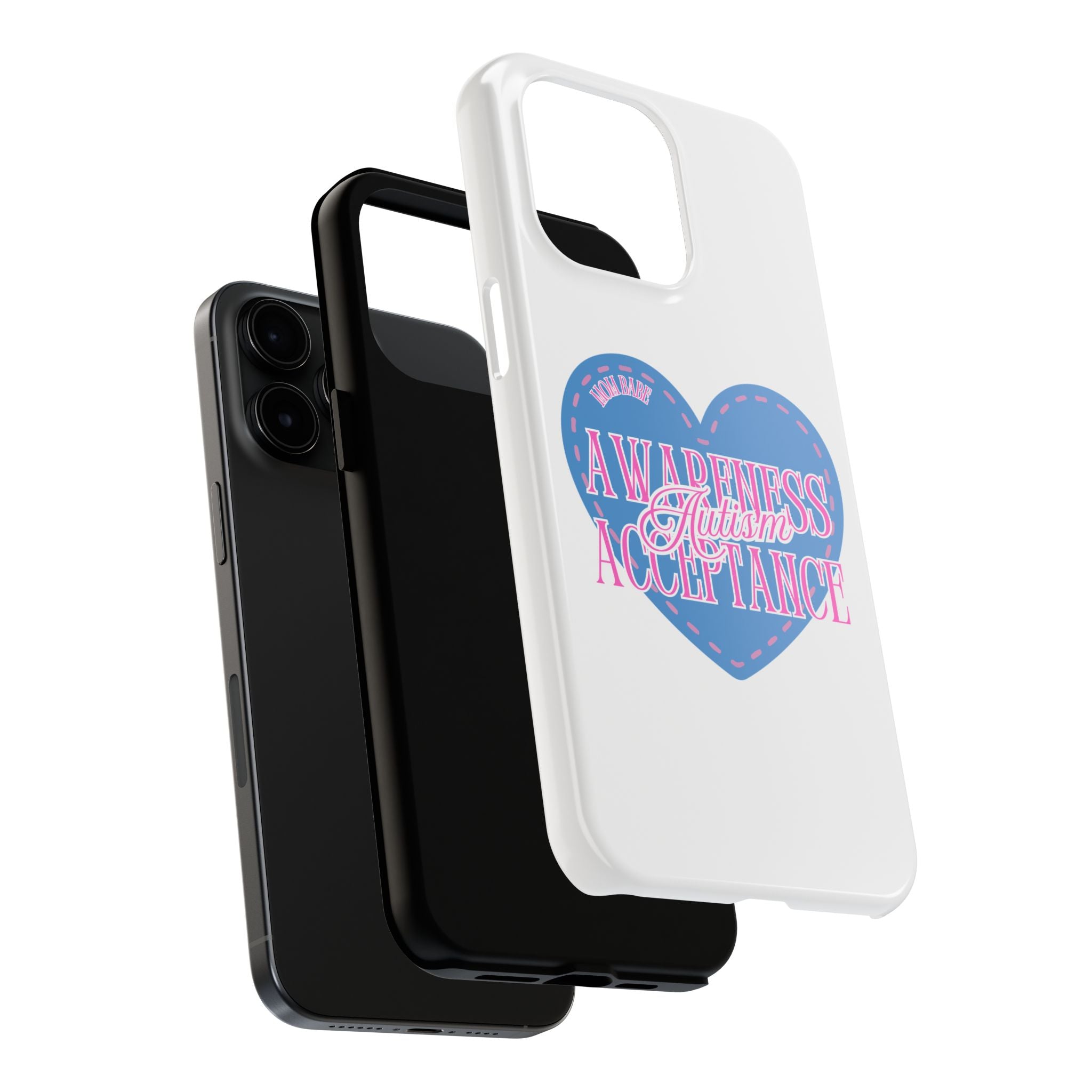 Autism Awareness and Acceptance — Stitched Heart Phone Case