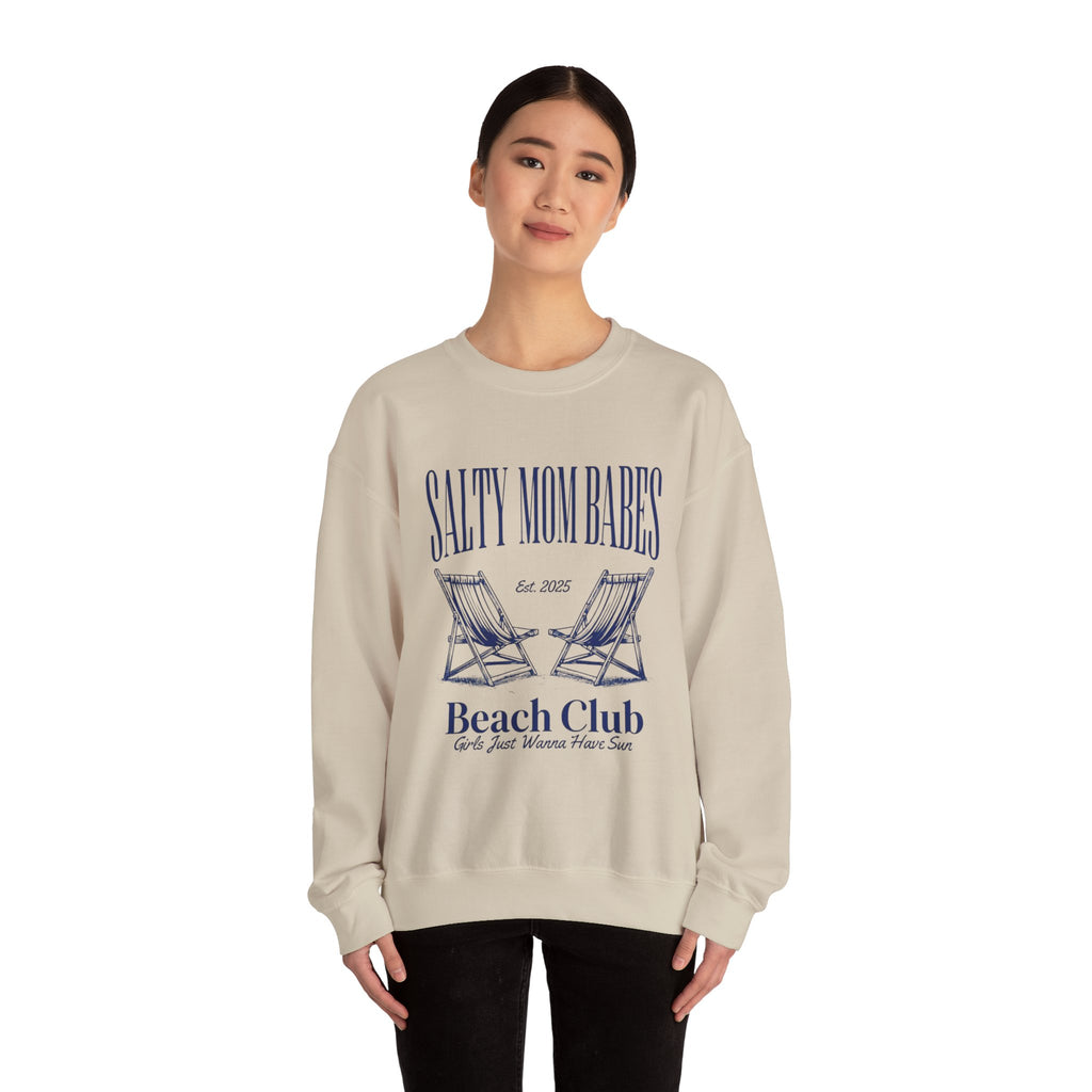 Salty Mom Babes Beach Club- Girls Just Wanna Have Sun Graphic Sweatshirt