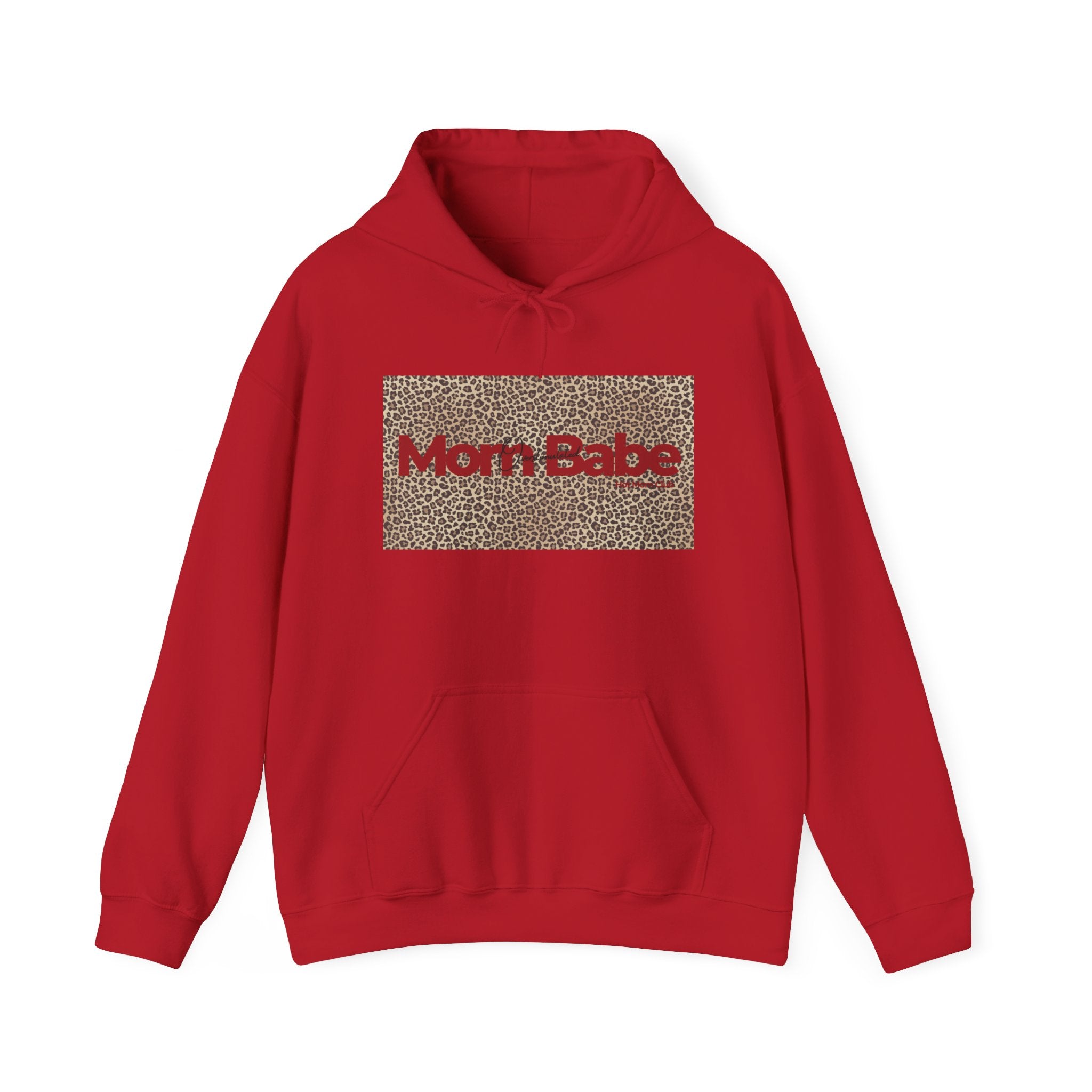 Overstimulated Mom Babe — Leopard Graphic Hoodie