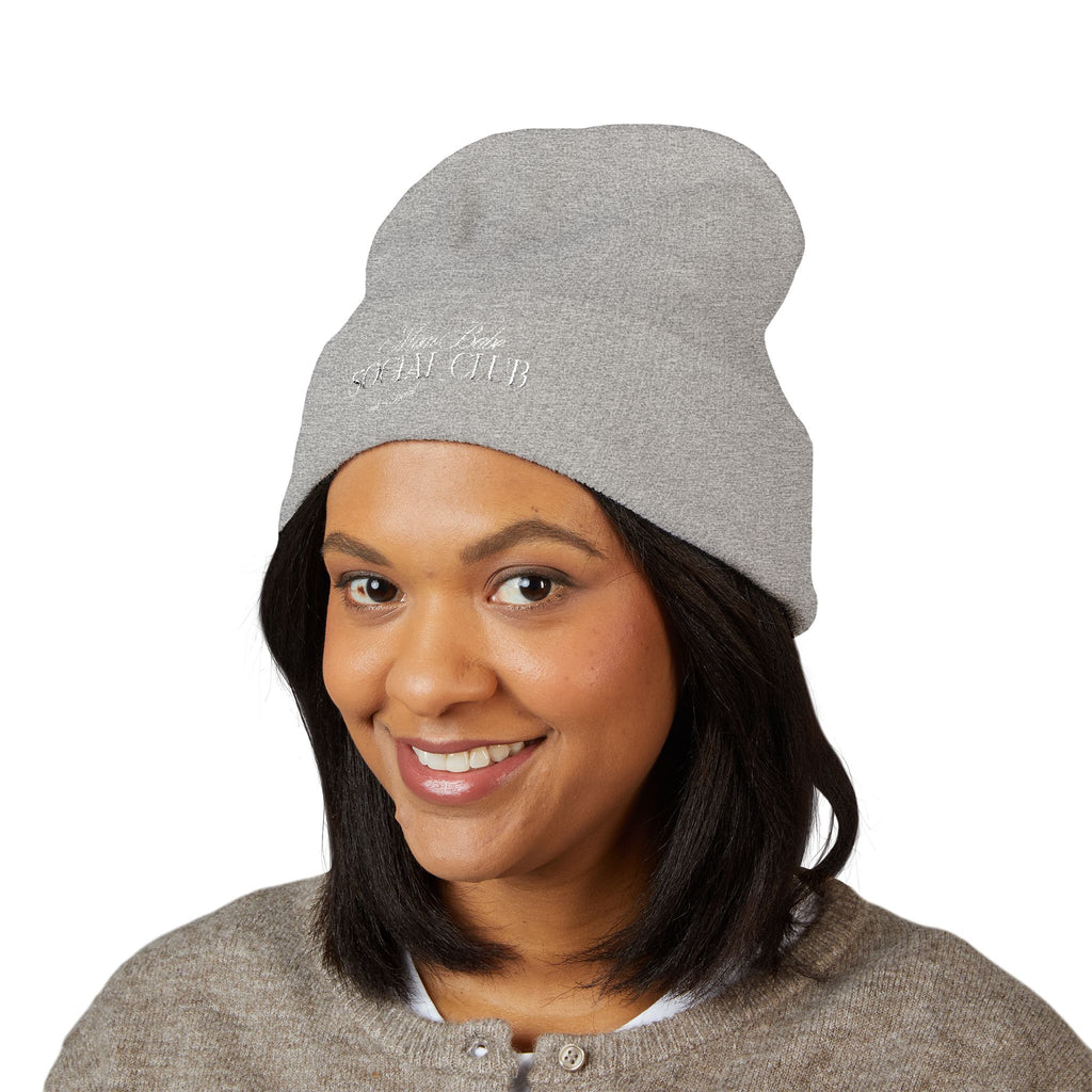 Mom Babe Anti-Social Club Beanie - White Embroidery