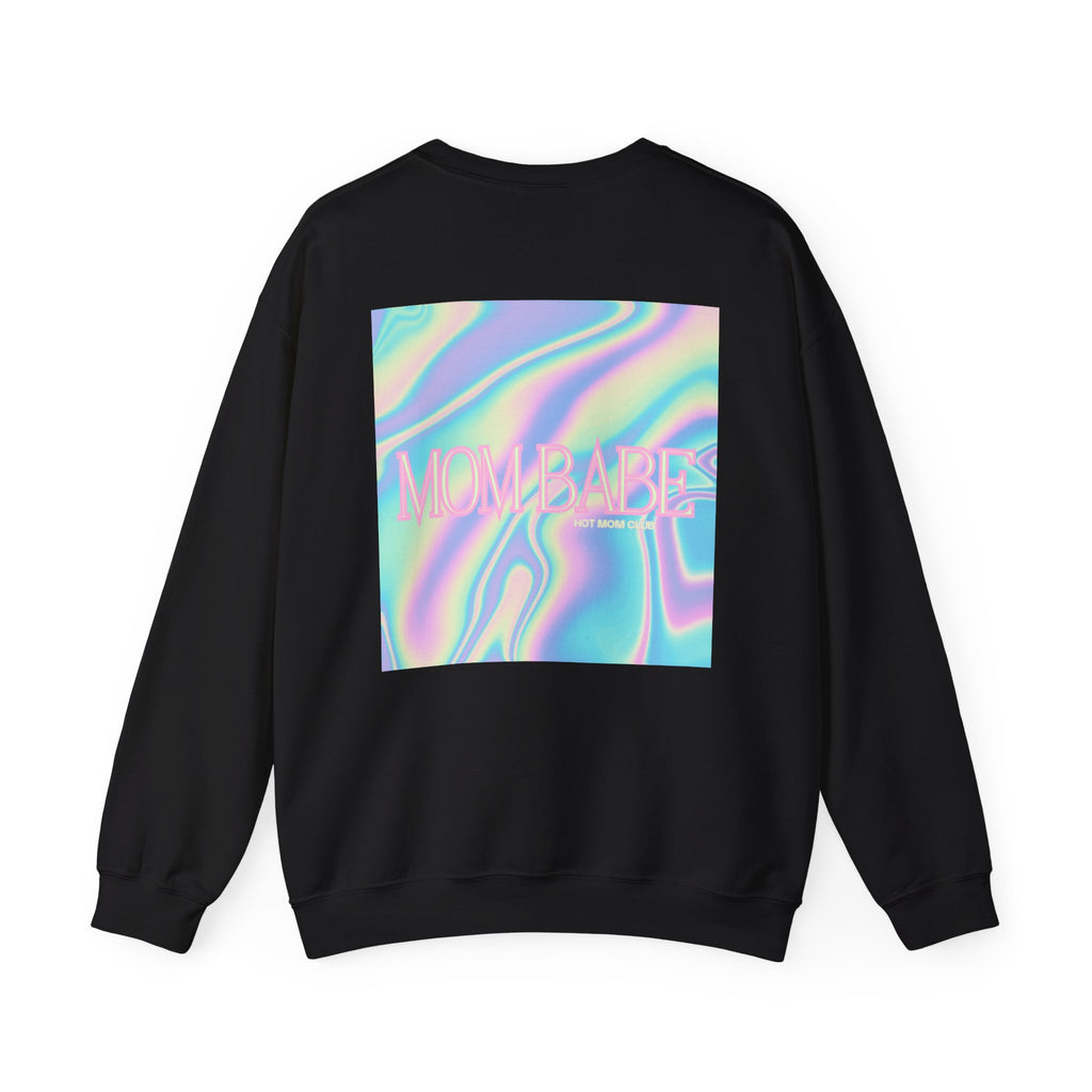 Mom Babe — Holographic Graphic Sweatshirt