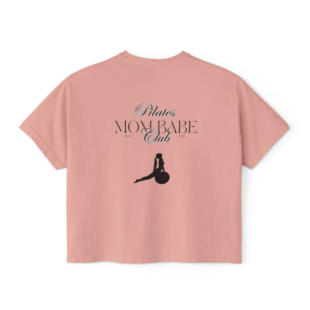 Pilates Mom Babe Club — Workout Graphic Tee (Black Print)
