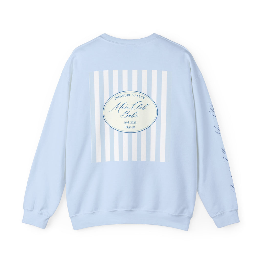 Treasure Valley Mom Club - Striped Graphic Sweatshirt