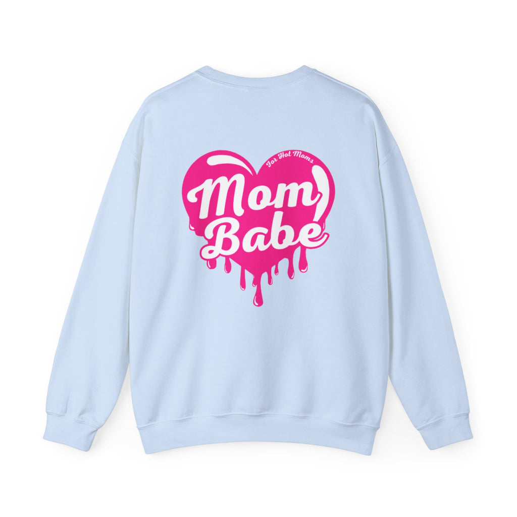 Mom Babe For Hot Moms — Pink Heart Drip Graphic Sweatshirt