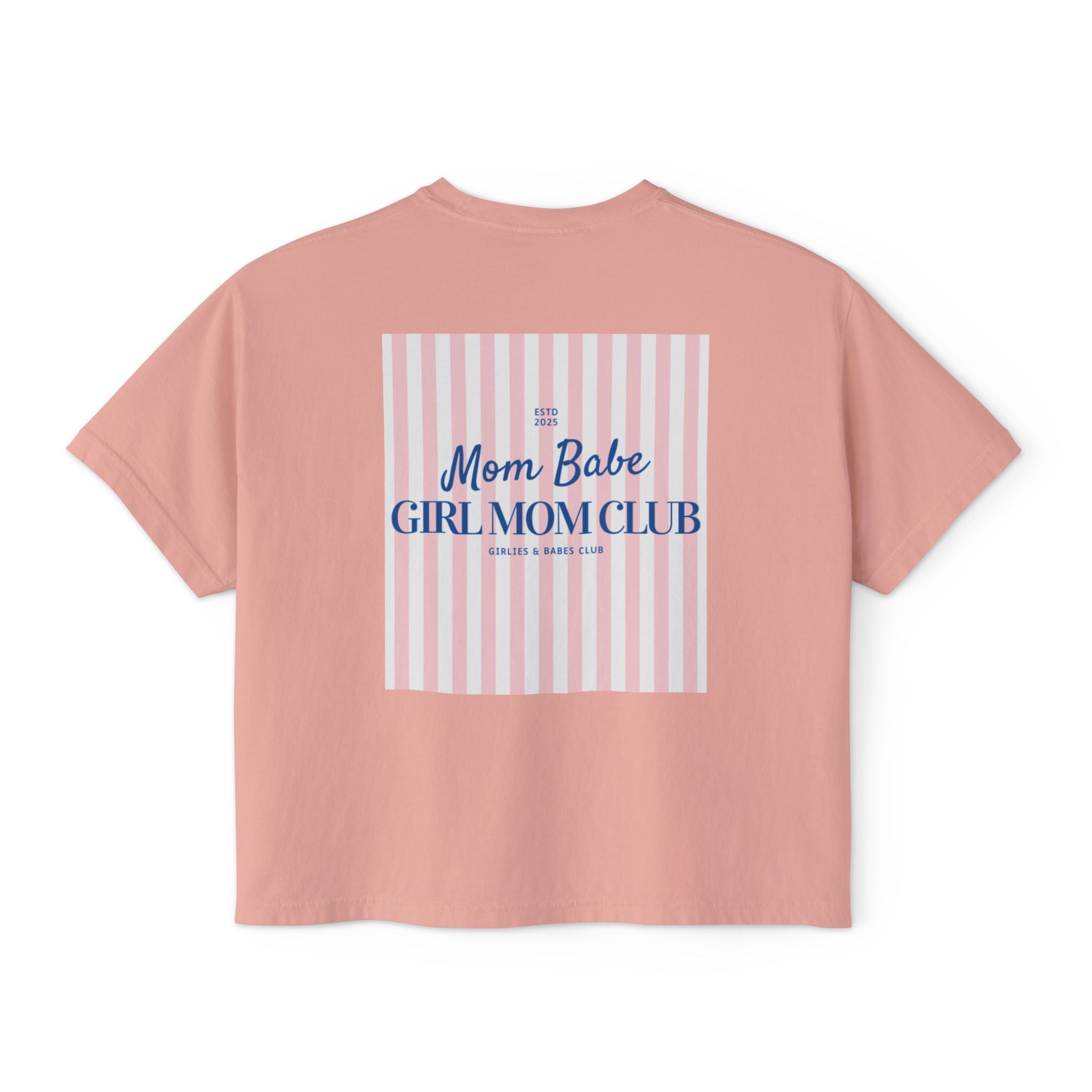 Mom Babe Girl Mom Club - Striped Graphic Tee