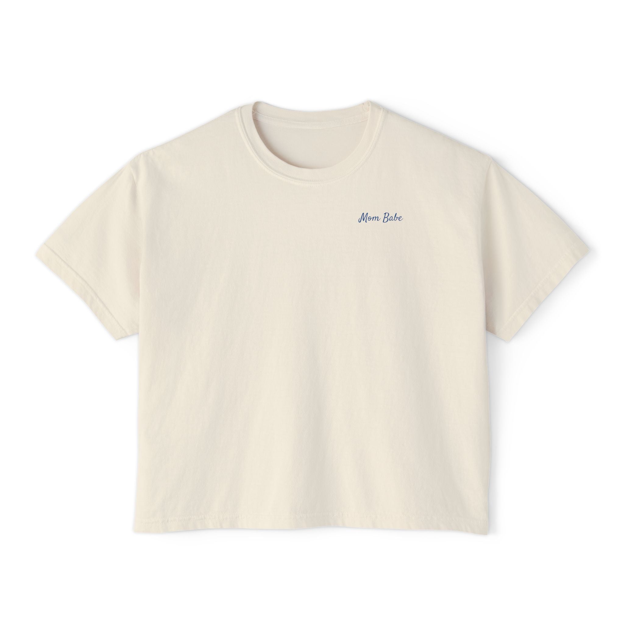 Mom Babe Boy Mom Club - Striped Graphic Tee