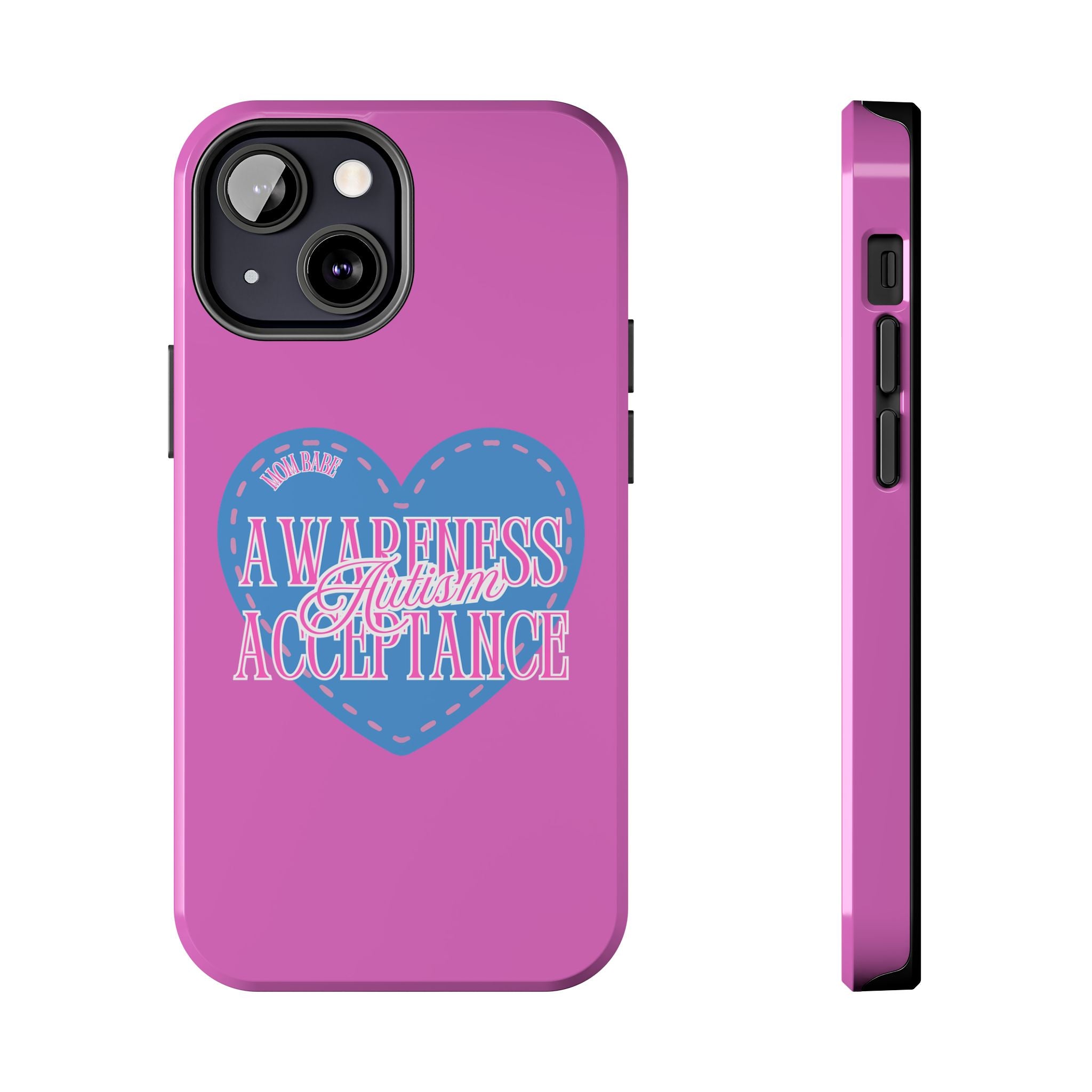 Autism Awareness and Acceptance — Stitched Heart Phone Case