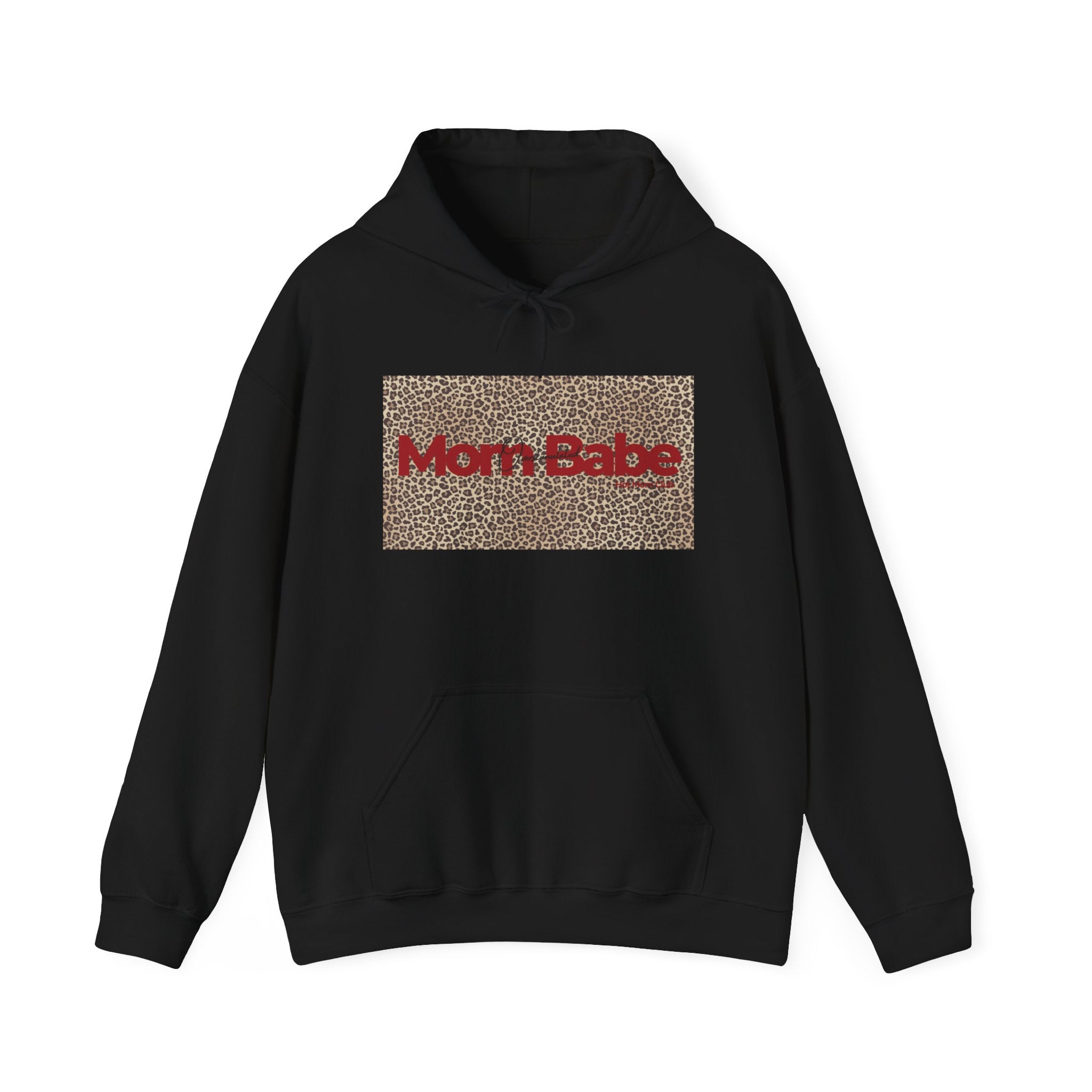 Overstimulated Mom Babe — Leopard Graphic Hoodie