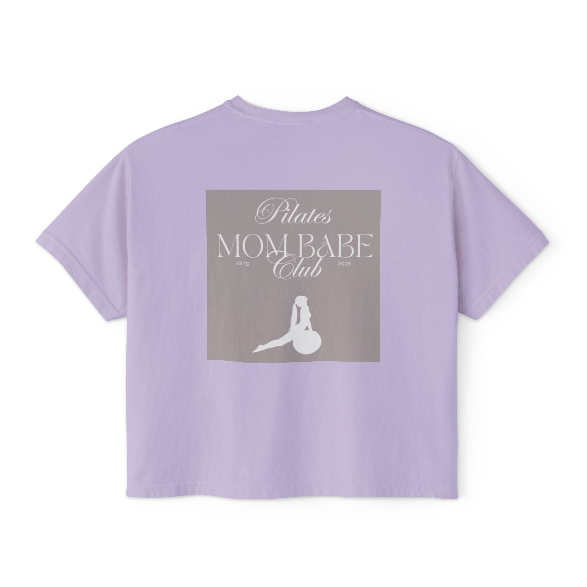 Pilates Mom Babe Club — Workout Graphic Tee (White Print)