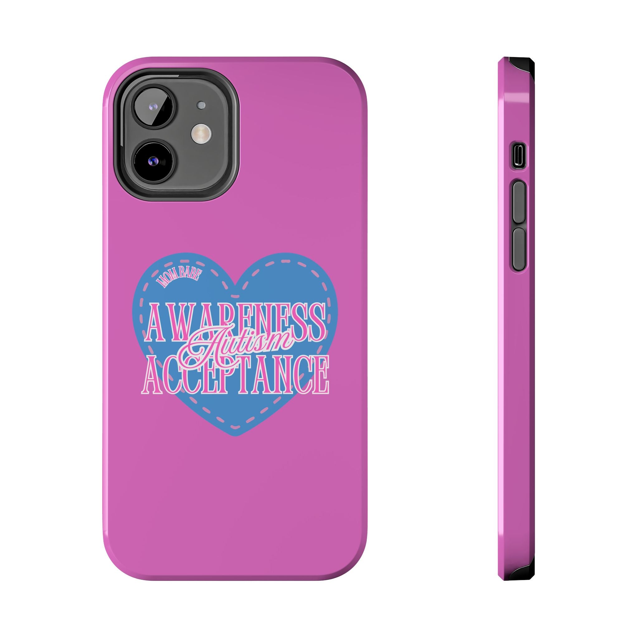 Autism Awareness and Acceptance — Stitched Heart Phone Case