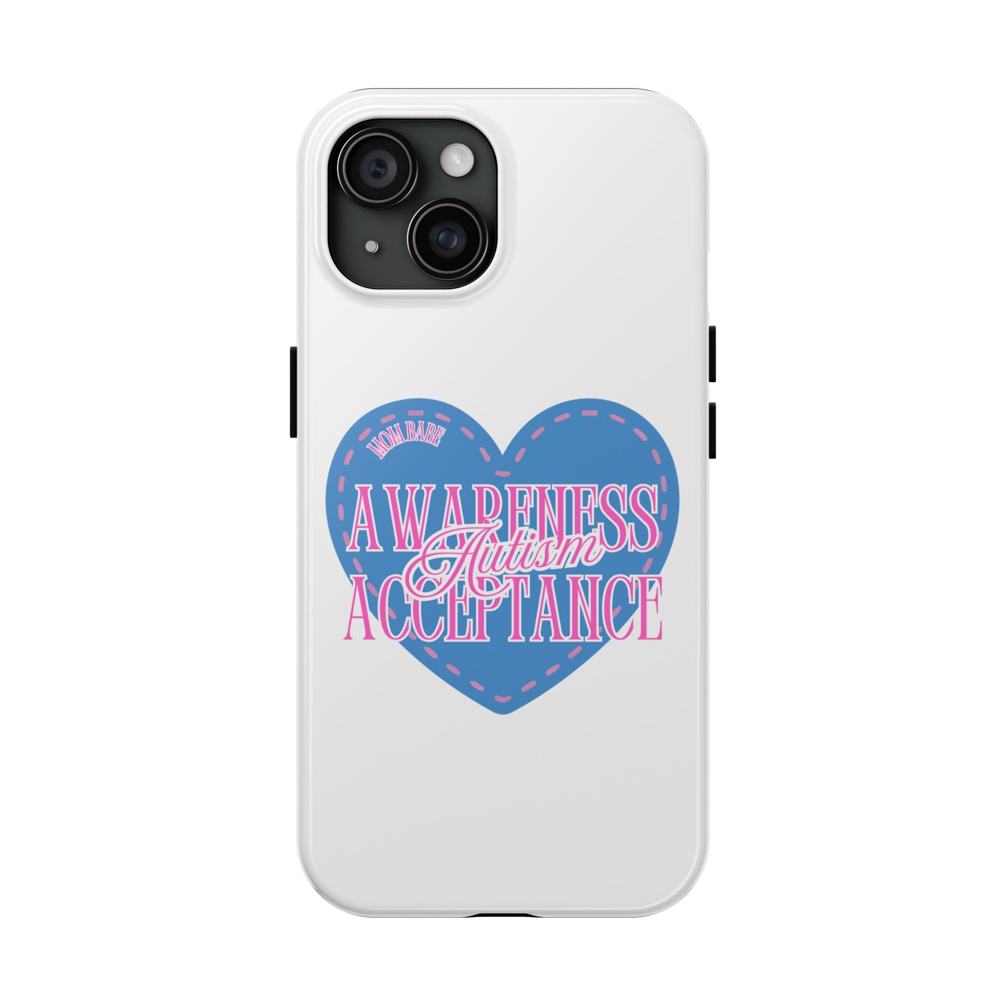 Autism Awareness and Acceptance — Stitched Heart Phone Case