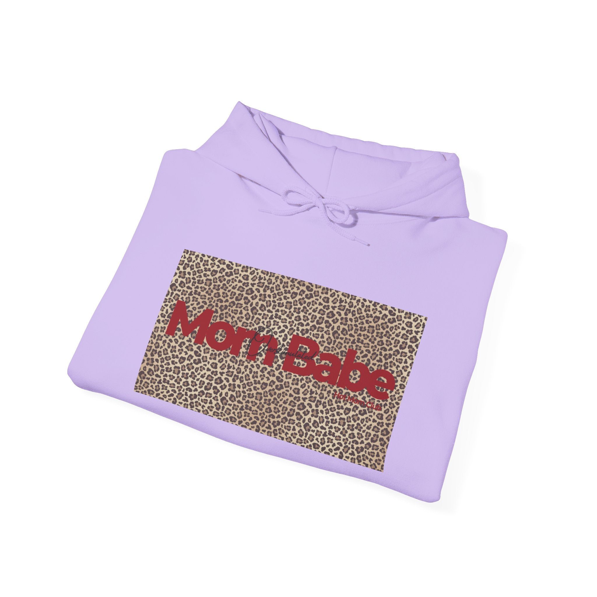Overstimulated Mom Babe — Leopard Graphic Hoodie