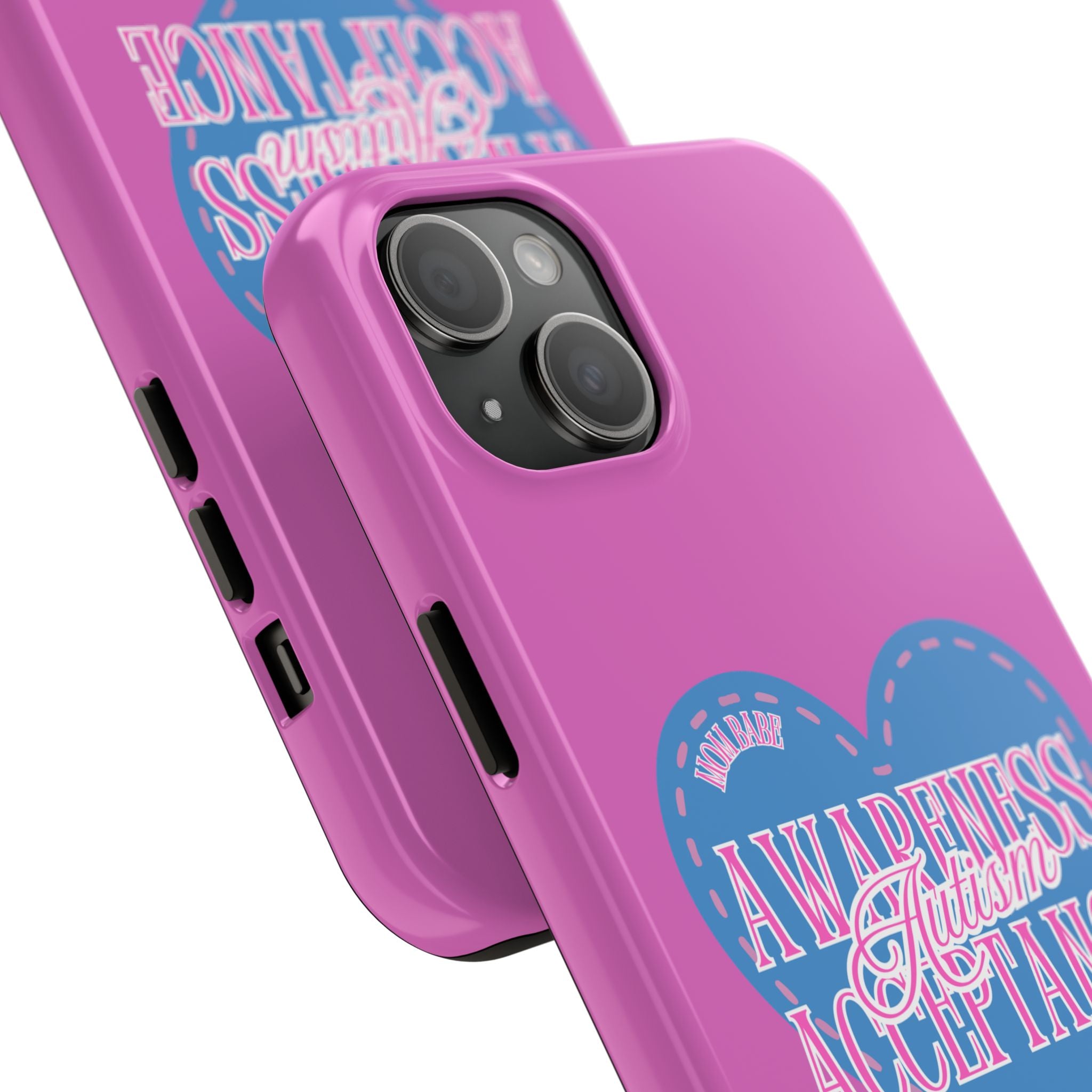 Autism Awareness and Acceptance — Stitched Heart Phone Case