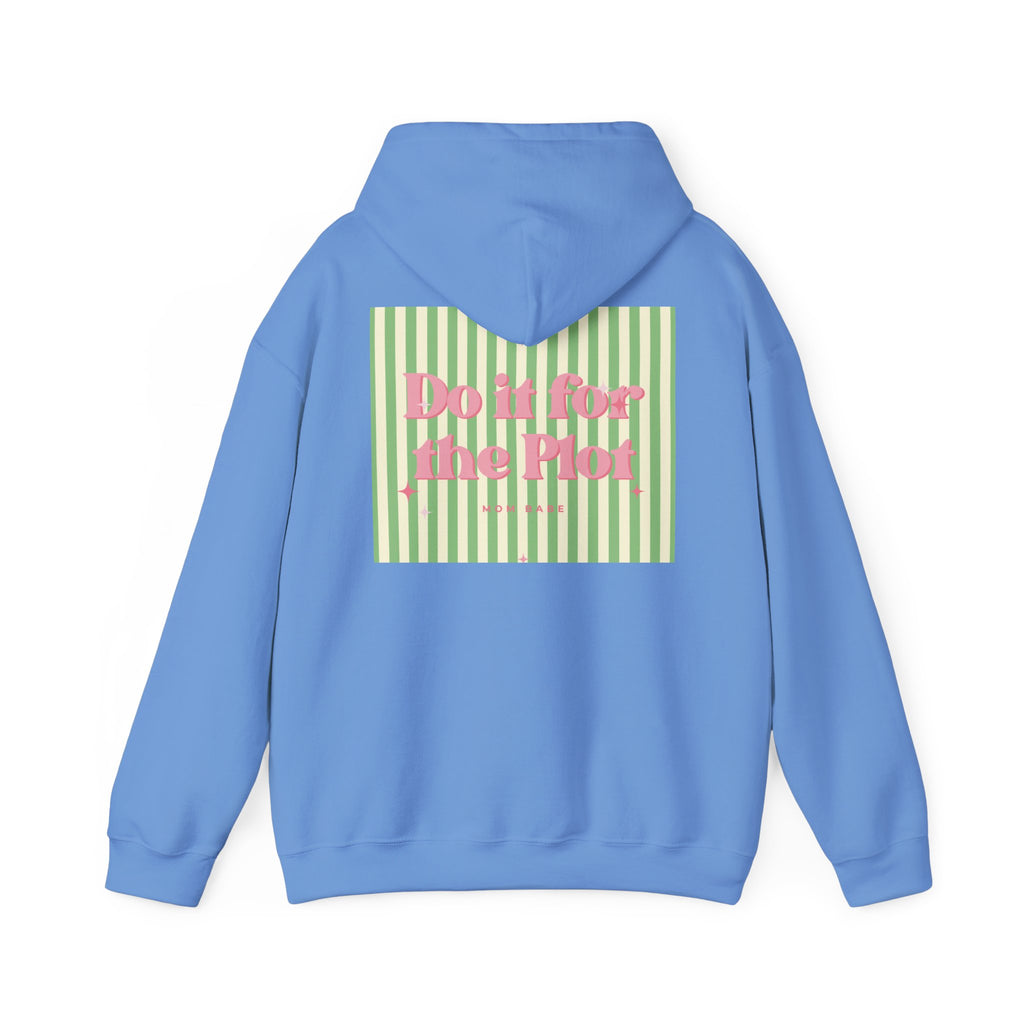 Do It For The Plot Mom Babe - Striped Graphic Hoodie