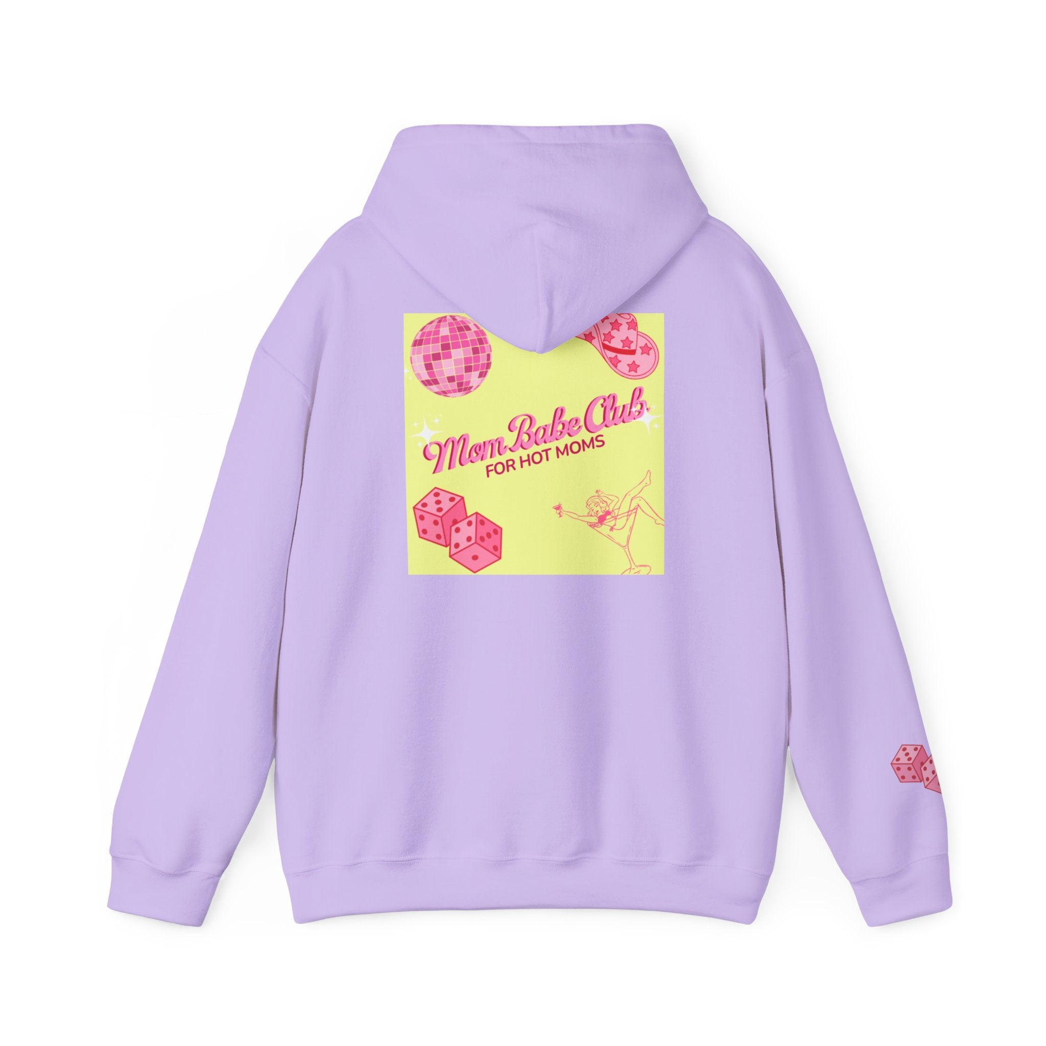 Mom Babe Club - For Hot Moms — Pink Graphic Hoodie