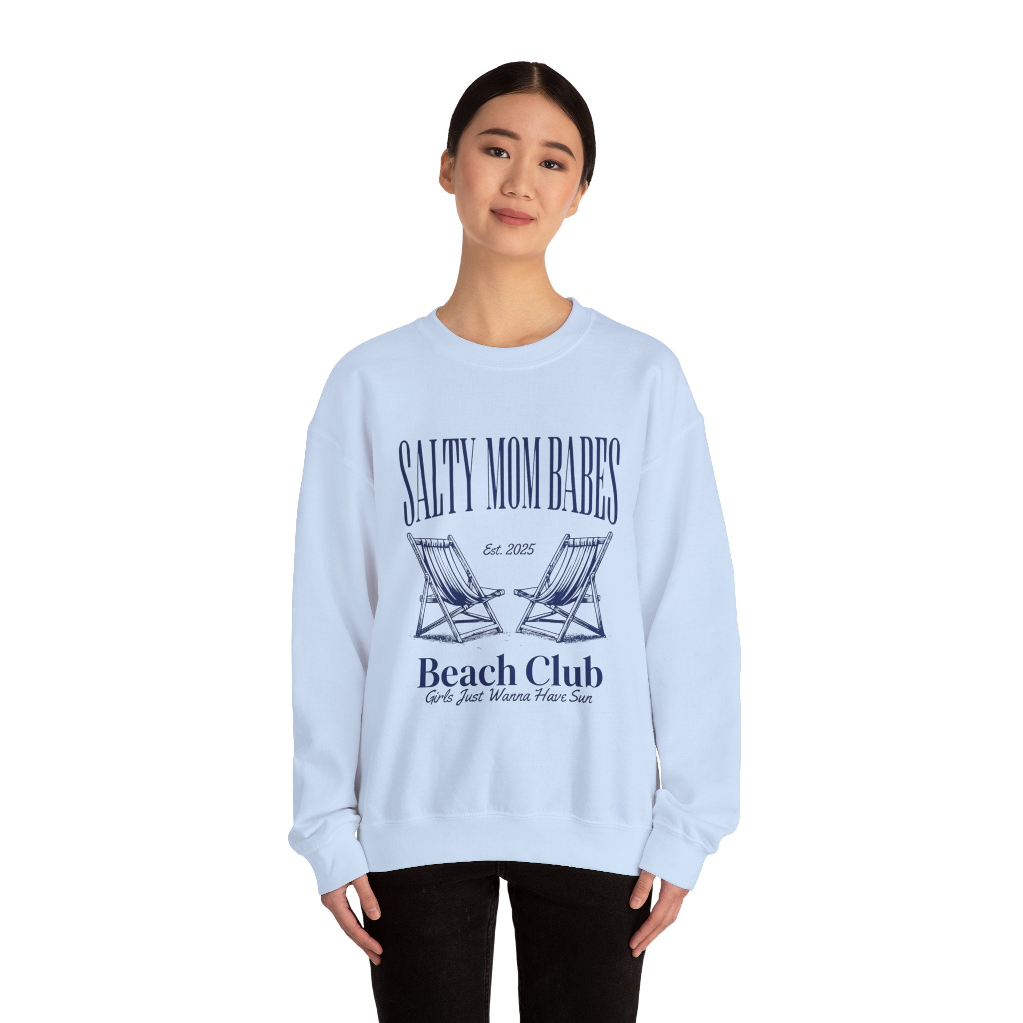 Salty Mom Babes Beach Club- Girls Just Wanna Have Sun Graphic Sweatshirt