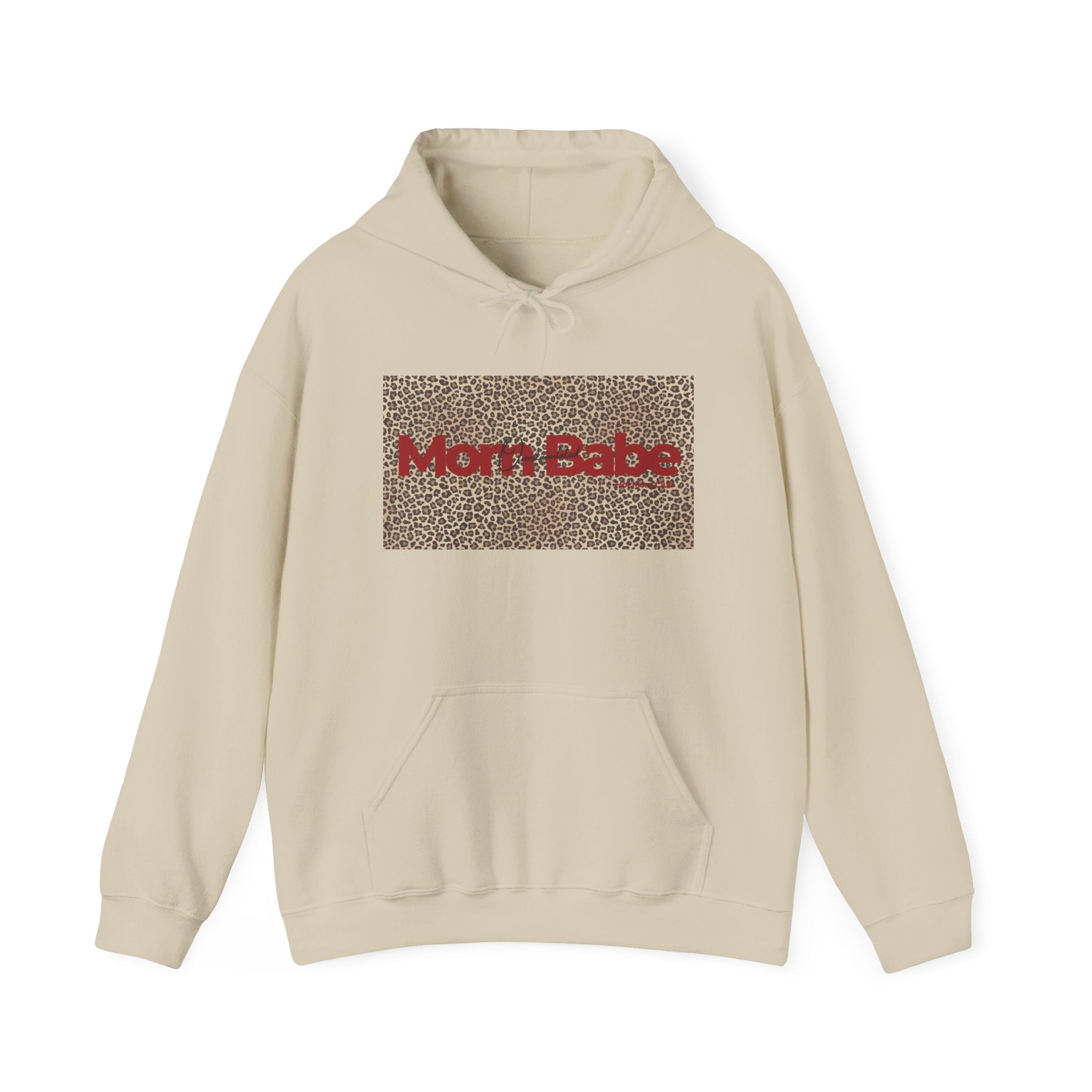 Overstimulated Mom Babe — Leopard Graphic Hoodie