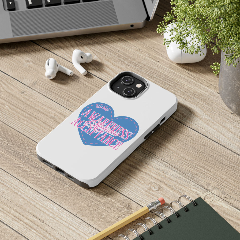 Autism Awareness and Acceptance — Stitched Heart Phone Case