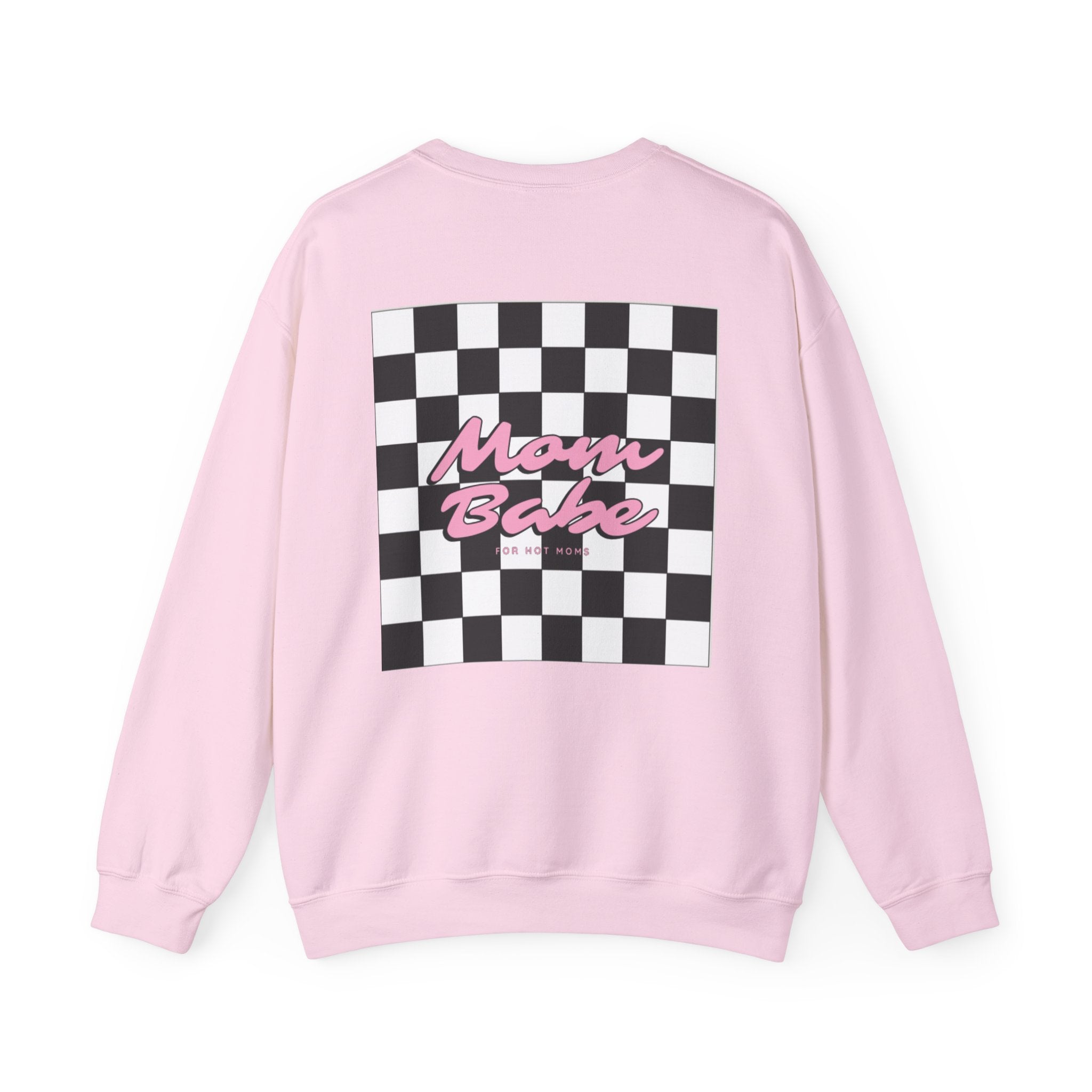 Mom Babe For Hot Moms - Checkered Graphic Sweatshirt