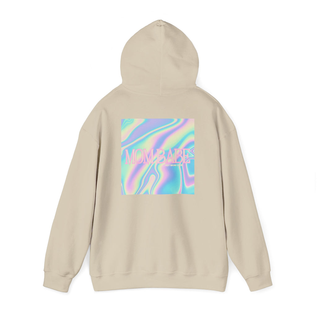 Mom Babe — Holographic Graphic Hoodie