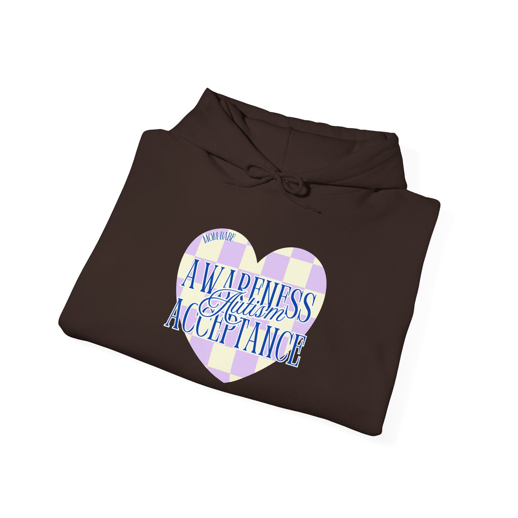 Autism Awareness and Acceptance — Checkered Heart Hoodie