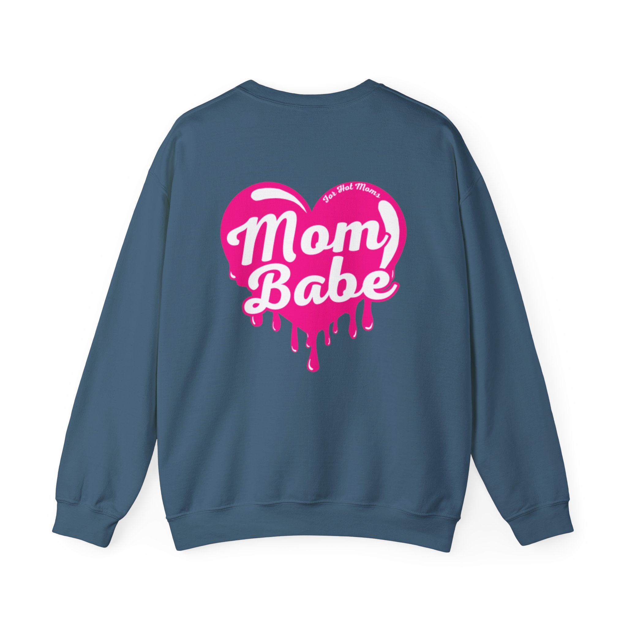 Mom Babe For Hot Moms — Pink Heart Drip Graphic Sweatshirt