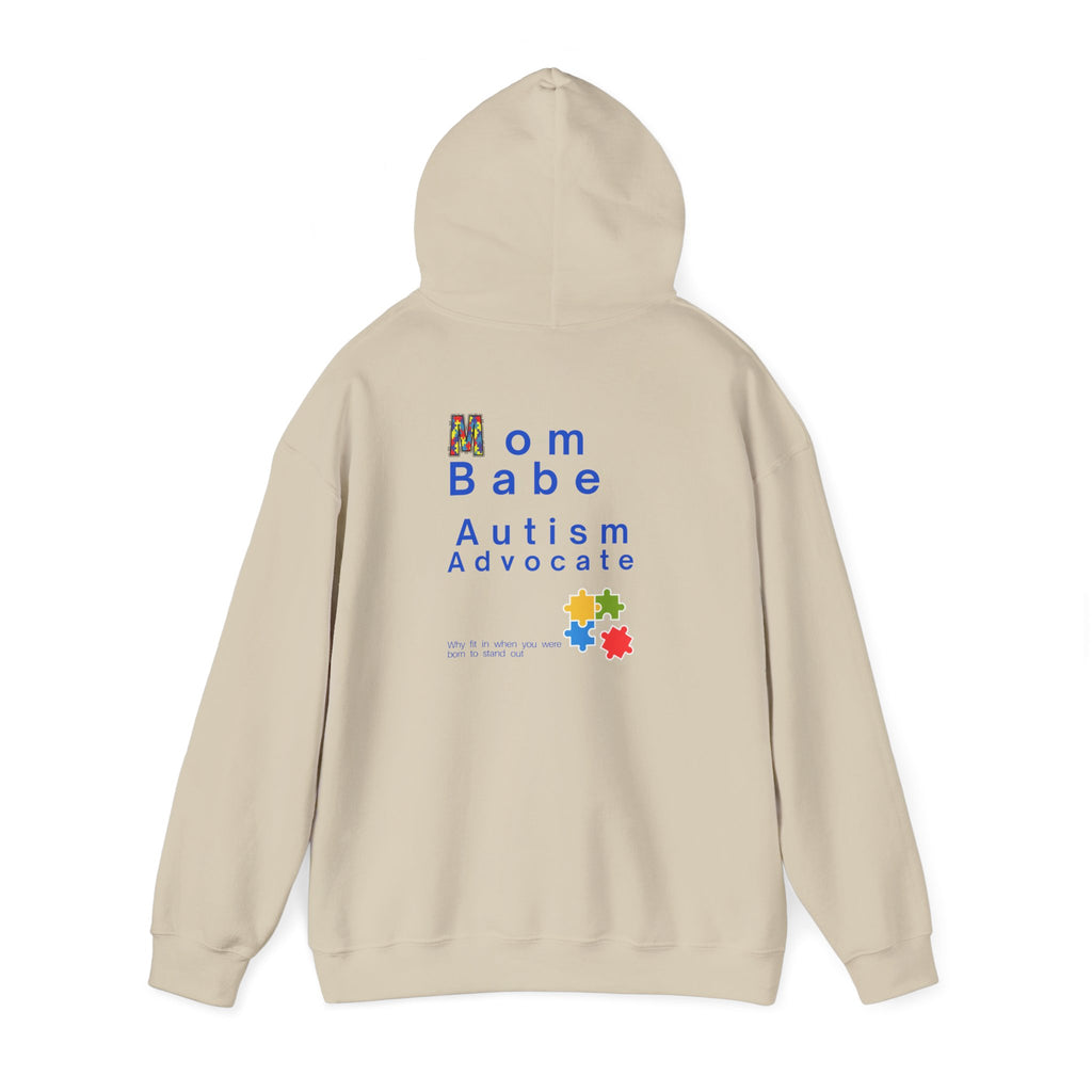 Mom Babe Autism Advocate - Graphic Hoodie