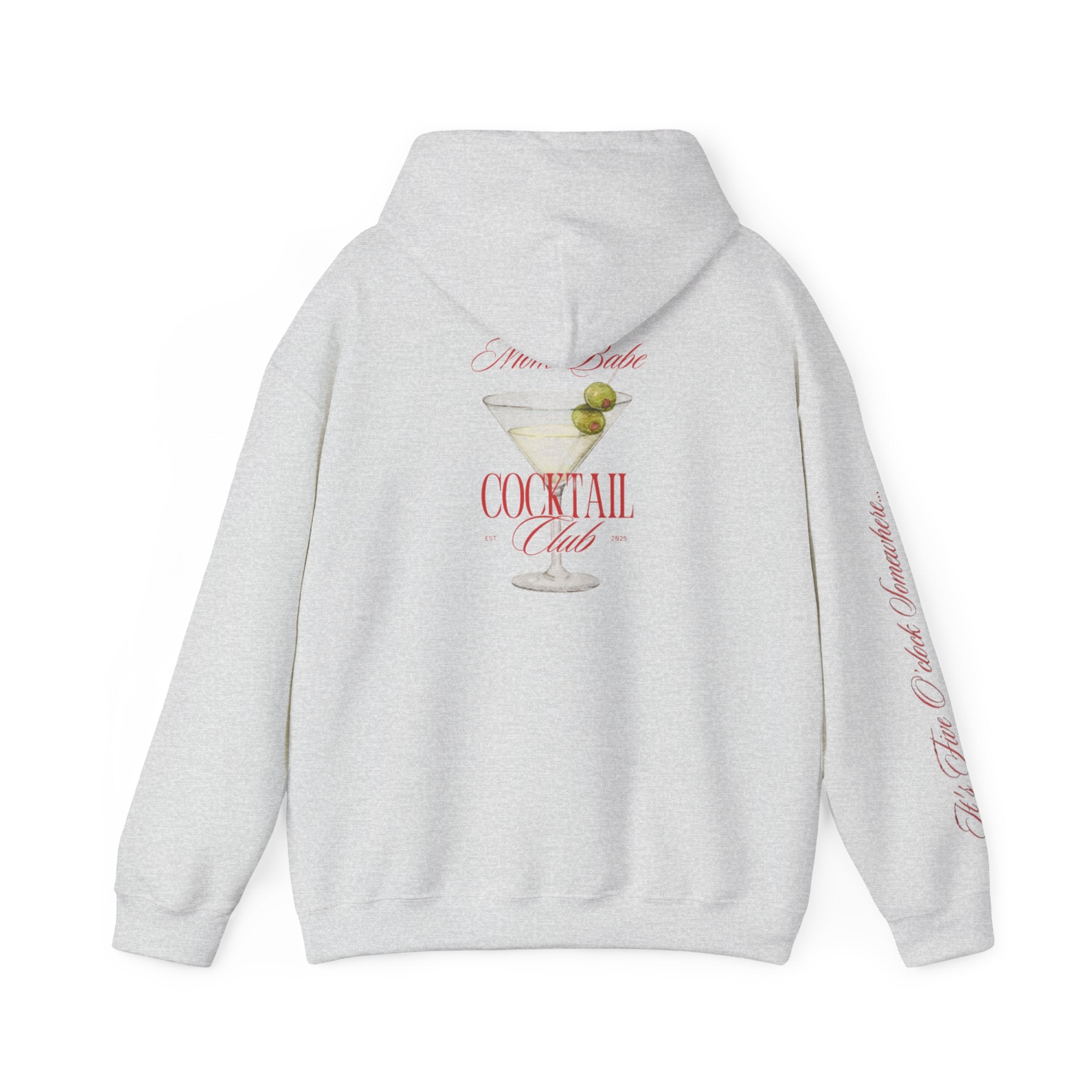 Mom Babe Cocktail Club - Martini Glass Graphic Hoodie