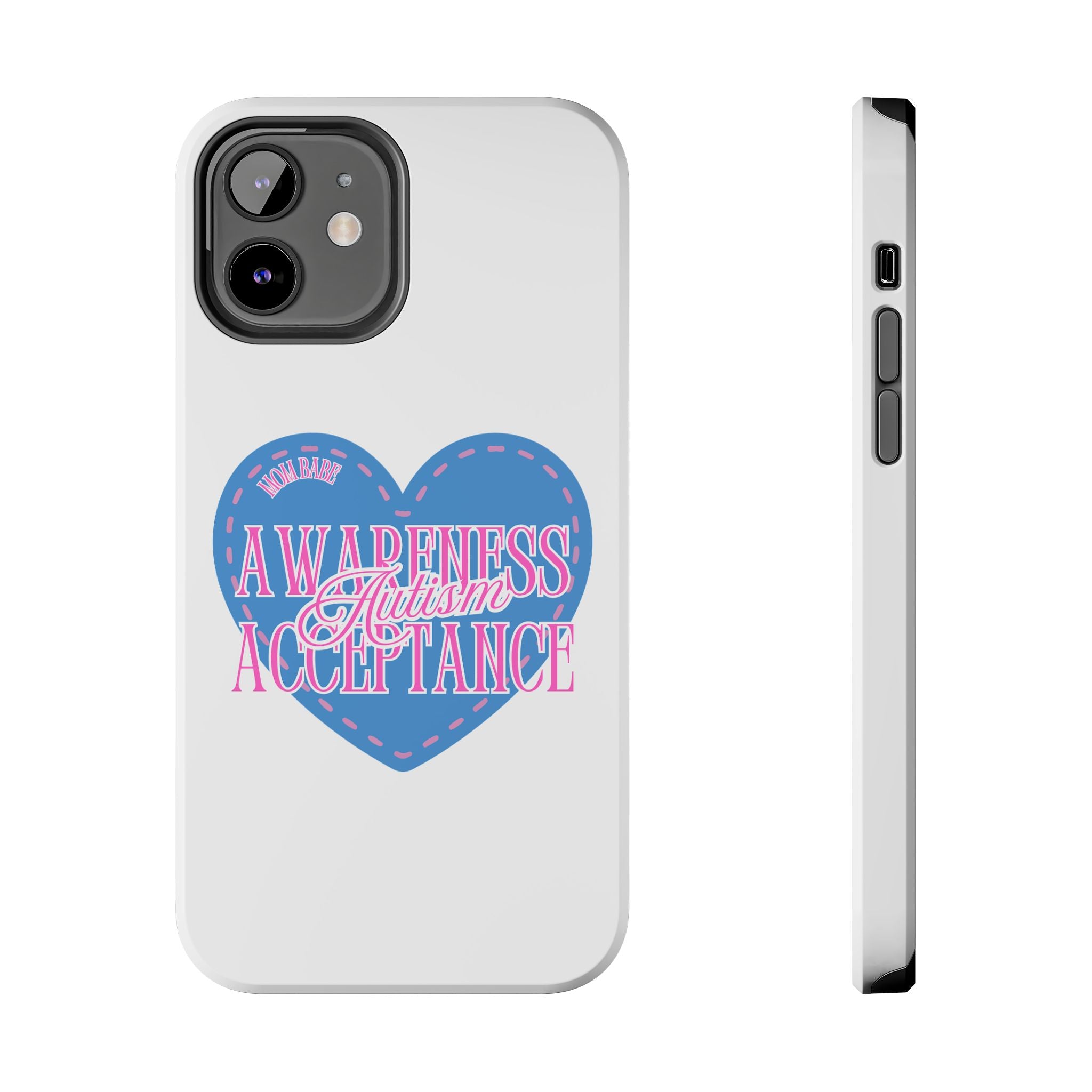 Autism Awareness and Acceptance — Stitched Heart Phone Case